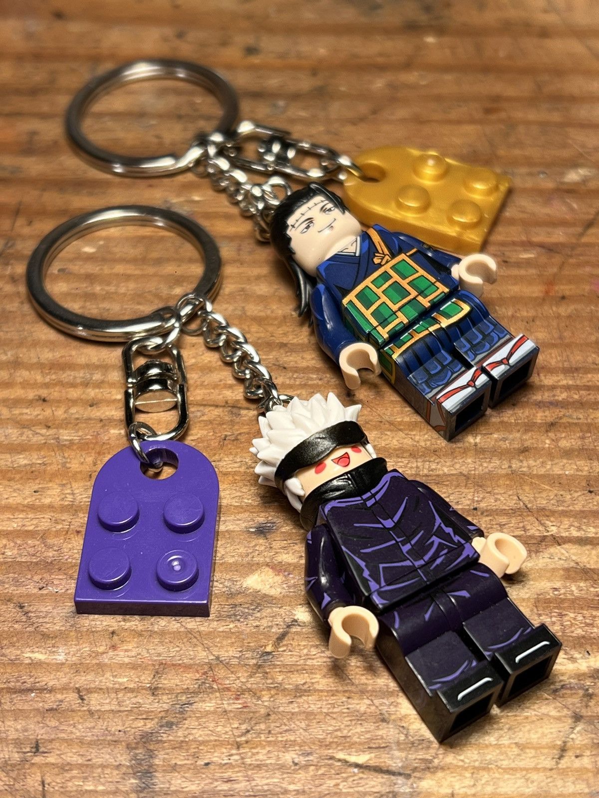Anime Suguru Gojo Jujutsu Kaisen anime minifigure keychain keyring Size ONE SIZE - 2 Thumbnail