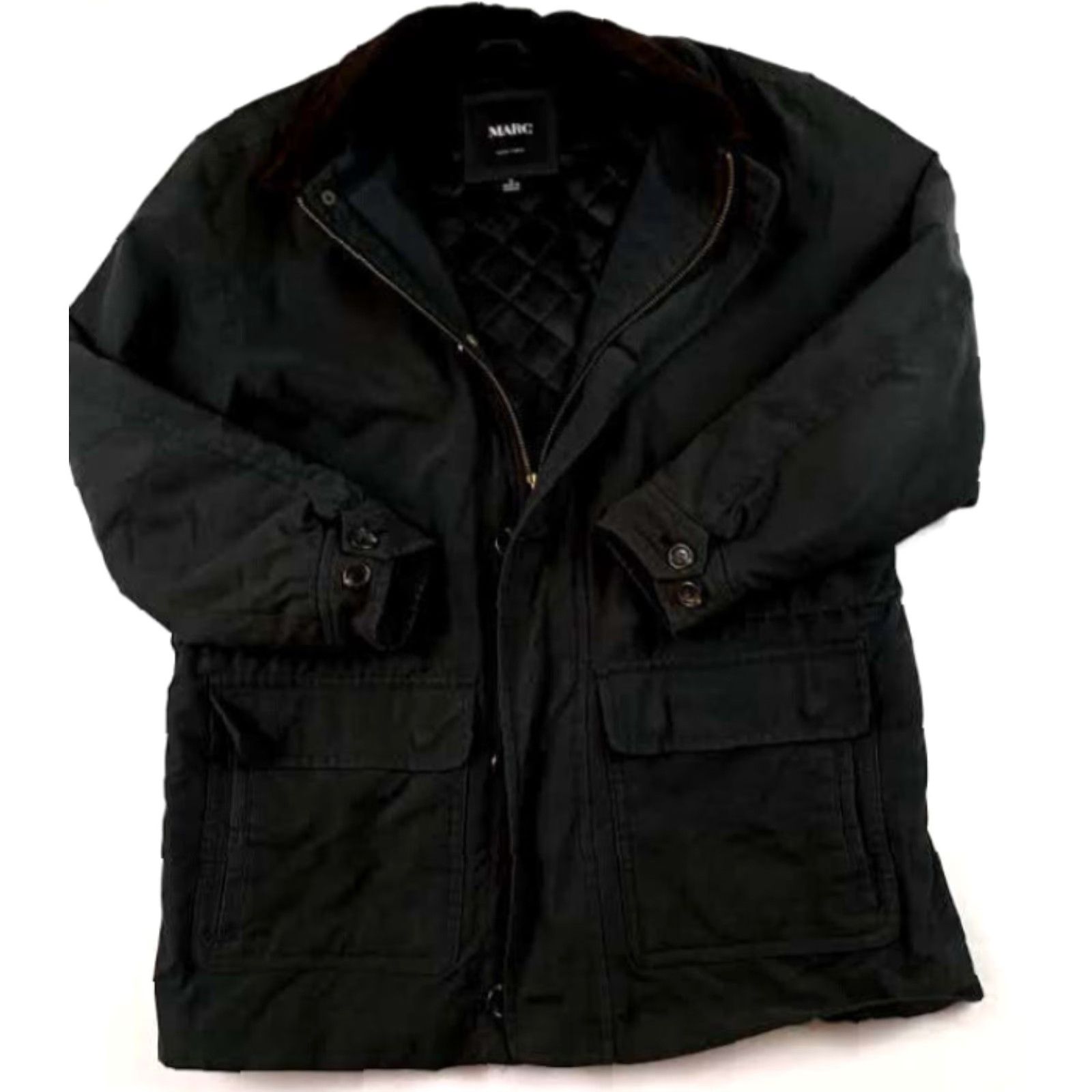 Vintage Marc New York Coat Nylon Quilted Insulated Barn Style Coat Dark Green Small Men Regular Size US S / EU 44-46 / 1 - 6 Thumbnail