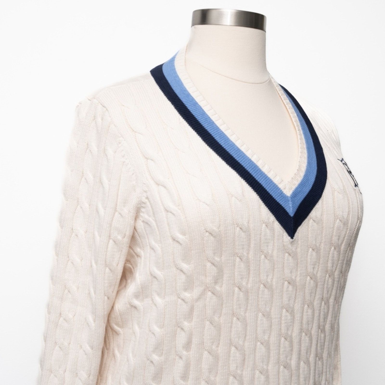 Lauren Ralph Lauren Lauren Ralph Lauren. New! Cable-Knit Logo Cricket Sweater. Size XXL / US 16-18 / IT 52-54 - 7 Thumbnail