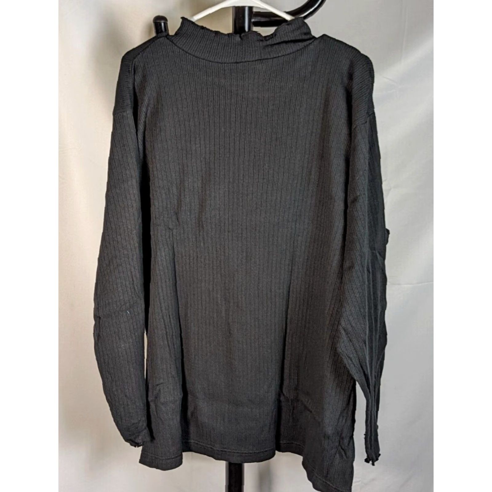 Vintage Only Needsties Black Long Sleeve Mock Turtleneck Womens 1X Tunic Top NT22 Size XL / US 12-14 / IT 48-50 - 5 Thumbnail