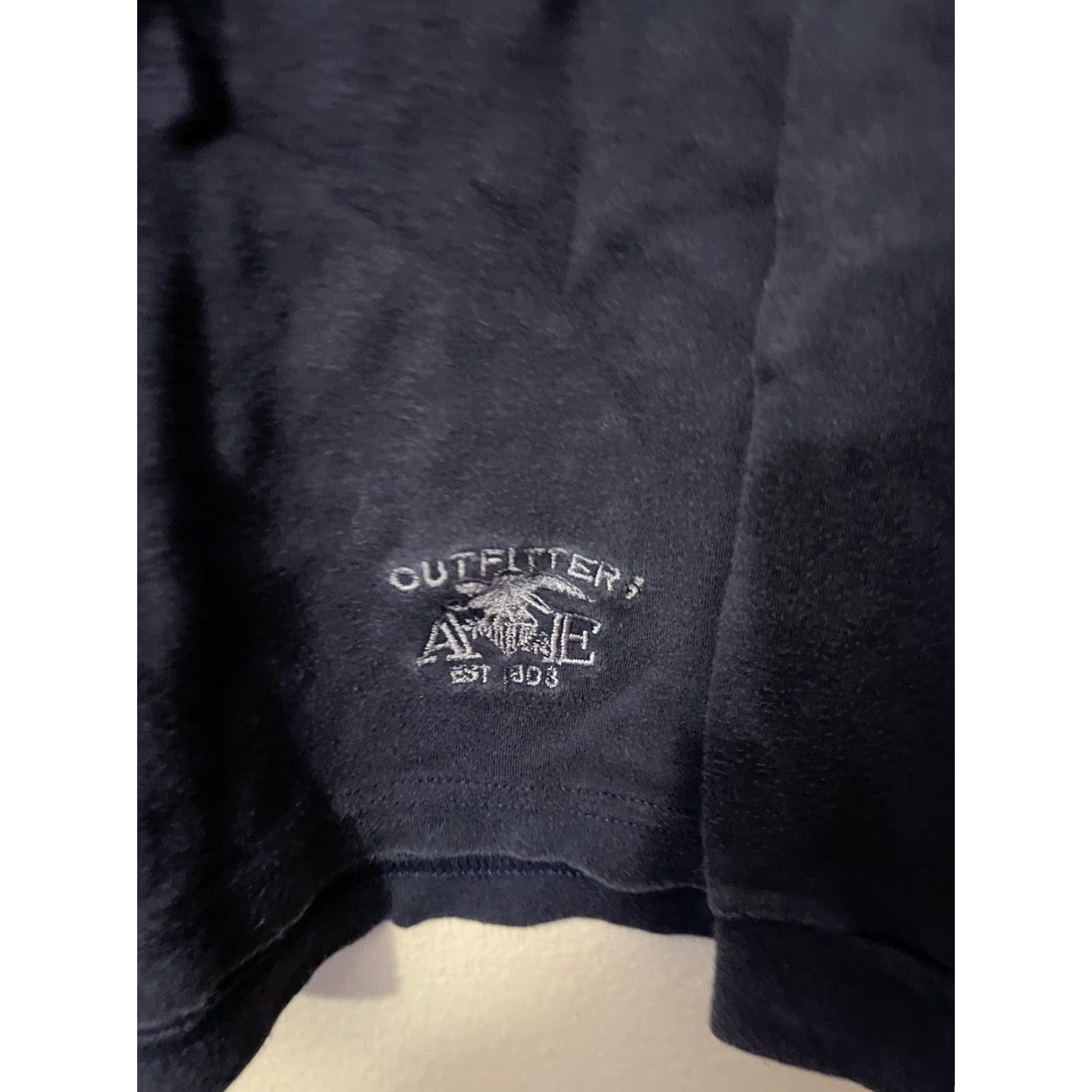 American Eagle Outfitters VINTAGE American Eagle Mens Sweater L Classic Cotton Navy Blue Mock Neck 1/4 Zip Pullover Size US L / EU 52-54 / 3 - 3 Thumbnail
