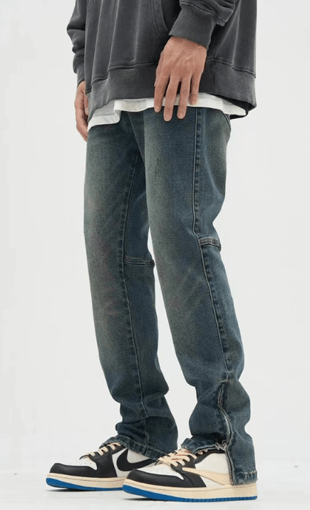 Japanese Brand × Jean American high street straight slit casual jeans for men Size US 32 / EU 48 - 2 Thumbnail