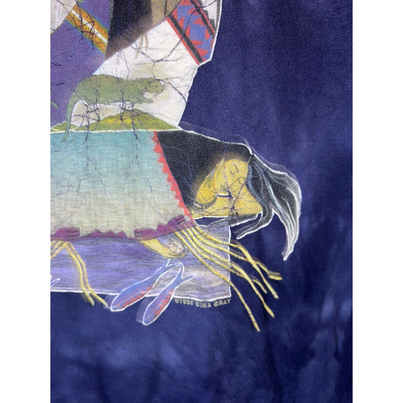 The Mountain Vintage The Mountain Gina Grey Shirt Native American Art XL Size US XL / EU 56 / 4 - 5 Thumbnail