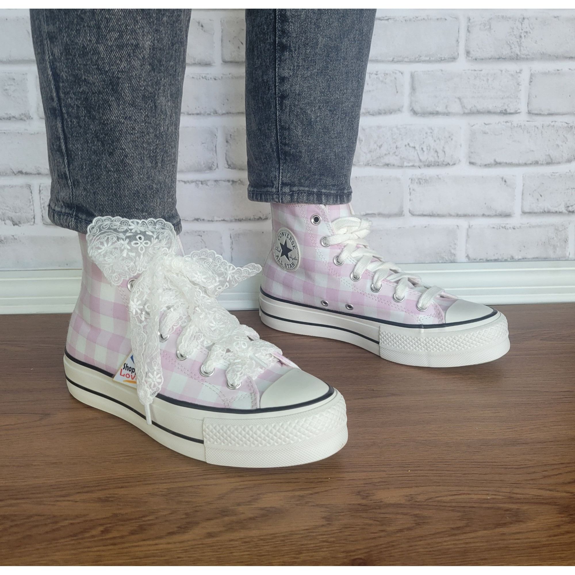 Converse ⭐Converse Chuck Taylor Lift Platform Gingham 8 Women Shoes S Size US 8 / IT 38 - 6 Thumbnail