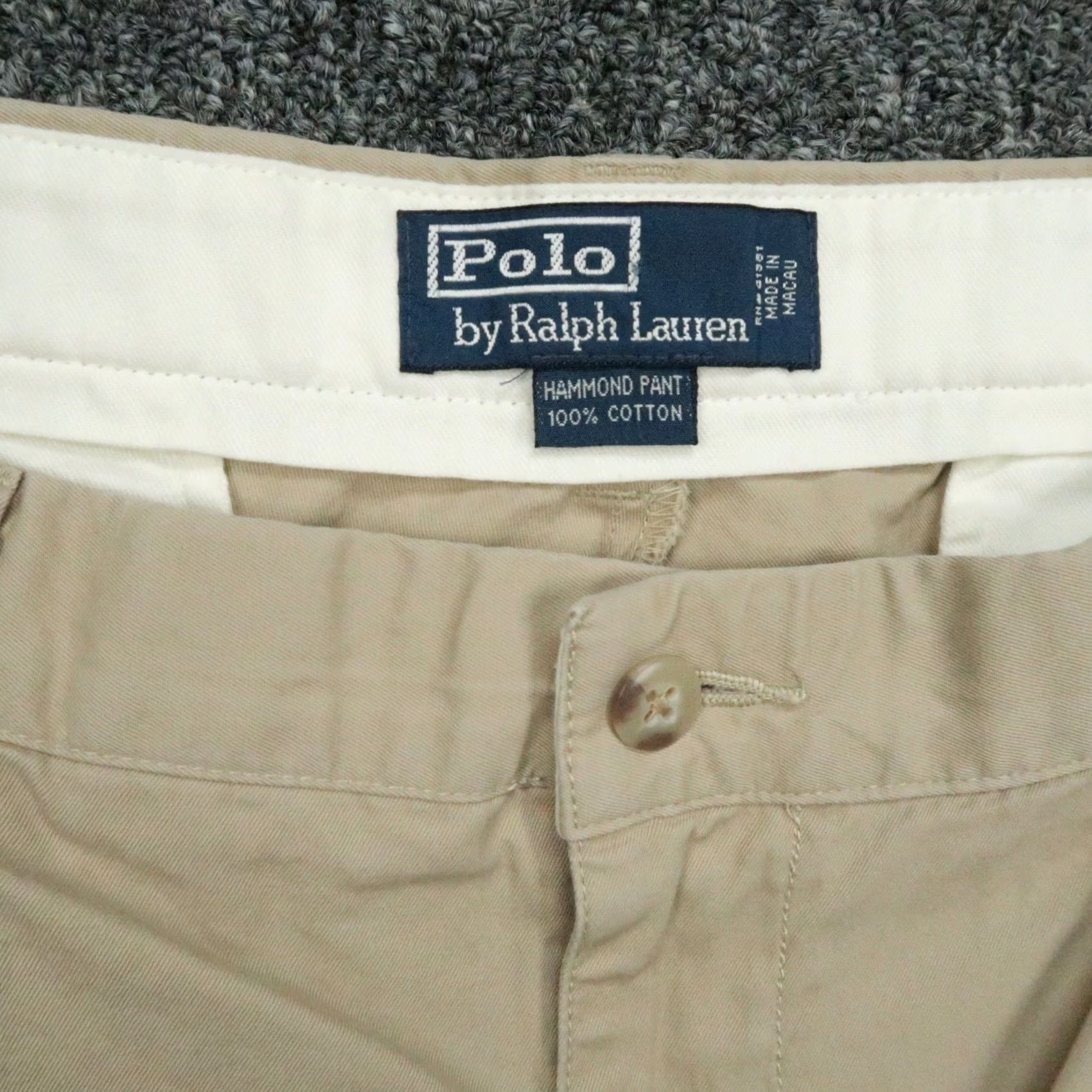 Polo Ralph Lauren Polo Ralph Lauren Pants Mens 35x30 Beige Hammond Double Pleat Chino Trouser Size US S / EU 44-46 / 1 - 3 Thumbnail