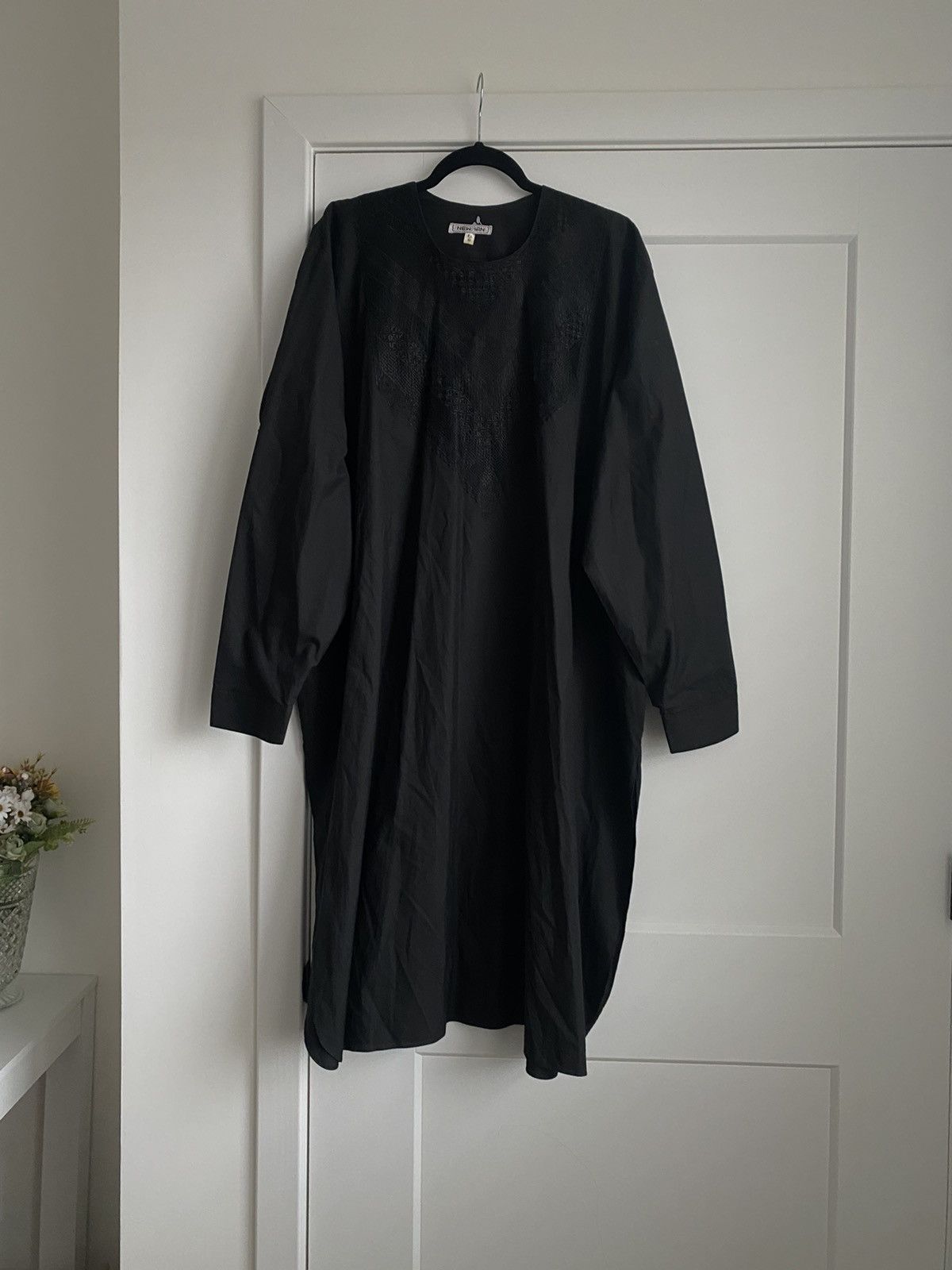 Other Newman Pakistani Indian Cotton Oversized Shirt Black Kurta Size XL / US 12-14 / IT 48-50 - 2 Thumbnail
