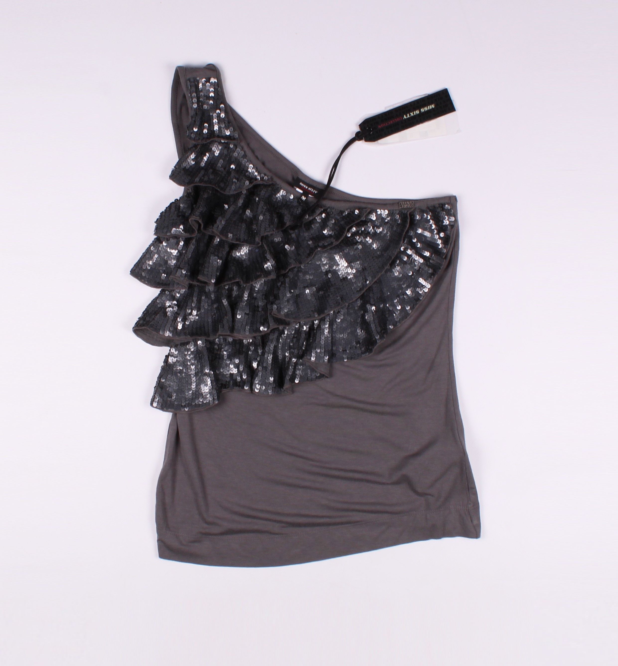 Miss Sixty × Vintage Miss Sixty Y2K Stunning Beaded One Shoulder Top Size M / US 6-8 / IT 42-44 - 4 Thumbnail