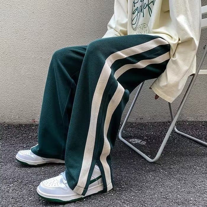 Japanese Brand × Vintage Green White Hip Hop Trousers Sweatpants Size US 30 / EU 46 - 4 Thumbnail
