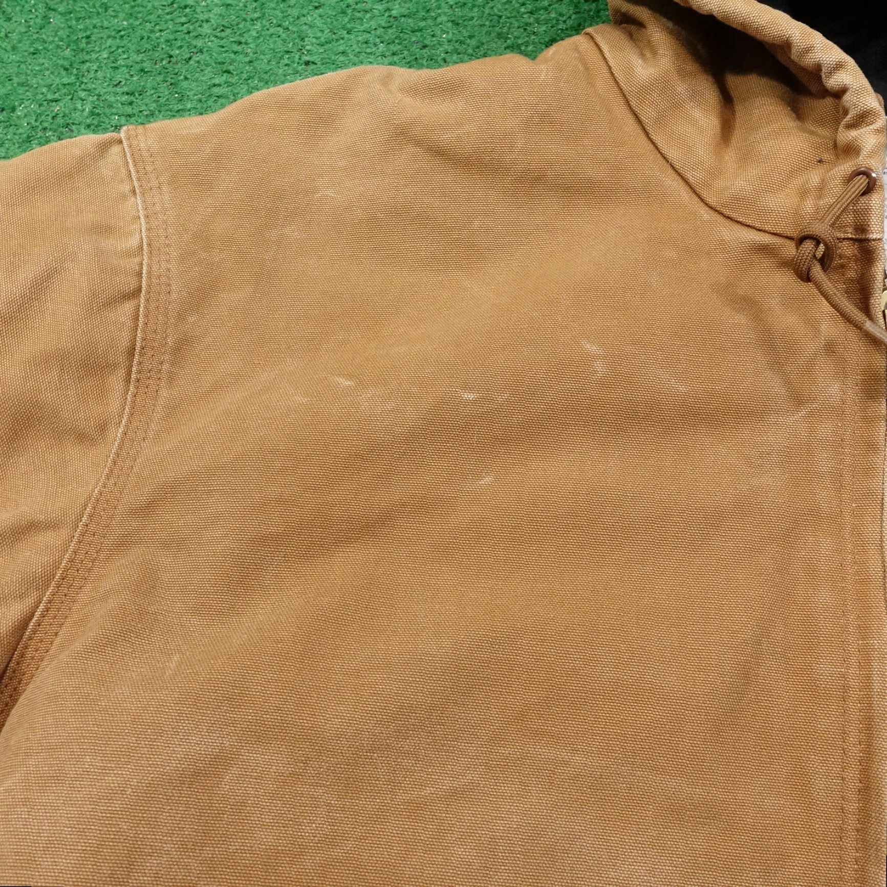 Vintage Carhartt J140 Brown Duck Canvas Hooded Jacket Adult 3XL Mens Casual