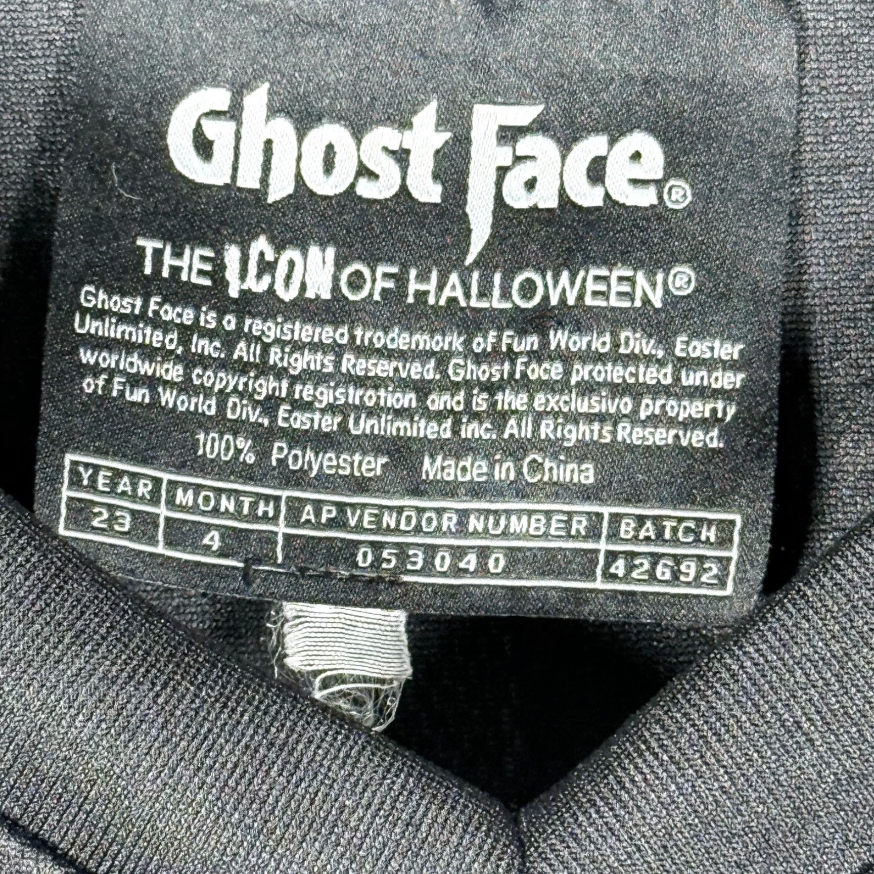 Vintage Ghost Face Hockey Jersey Men's V-Neck Long Sleeve Black XL? Size US M / EU 48-50 / 2 - 7 Thumbnail