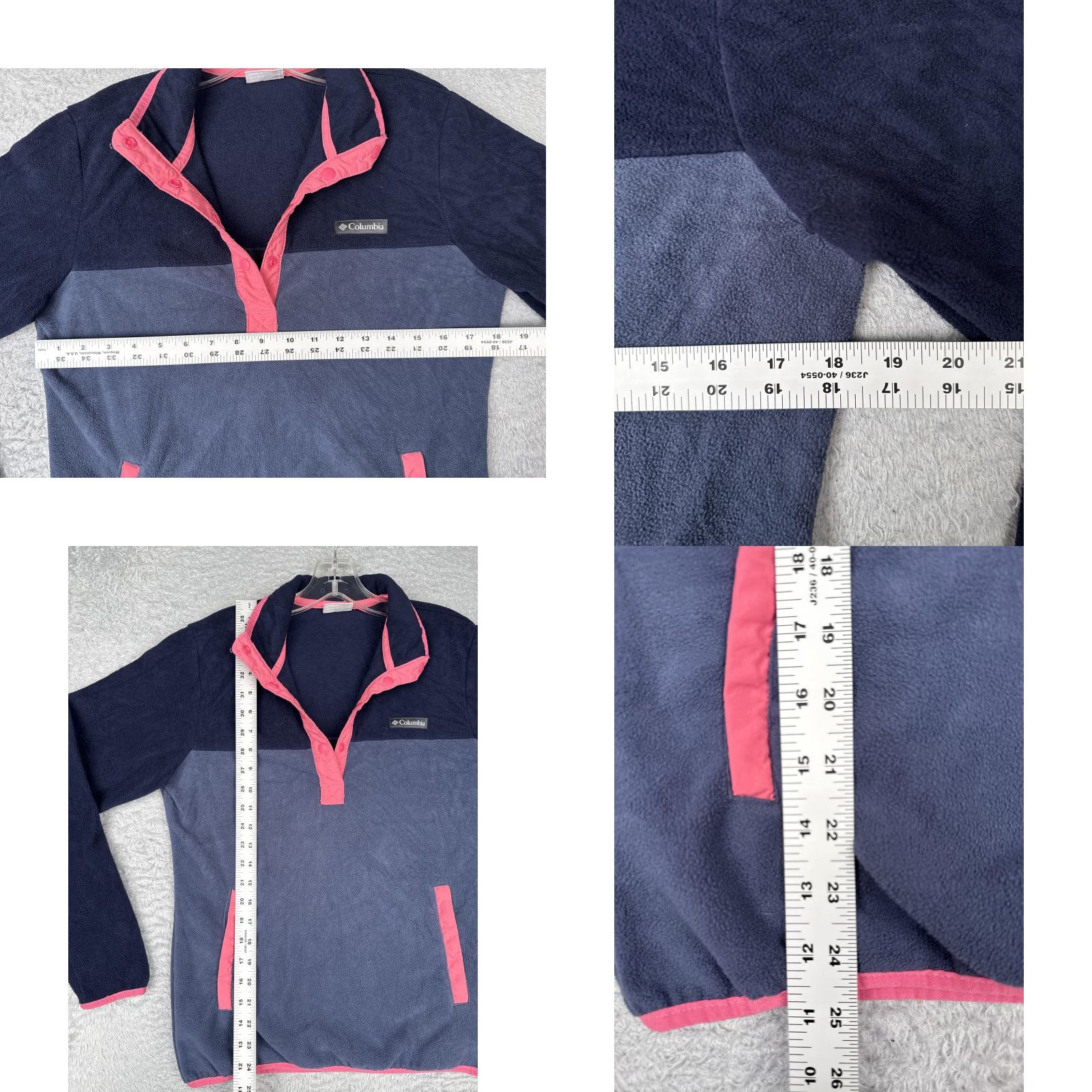 Vintage Columbia Sweater Womens Small Blue Fleece Quarter Snap Pockets Size S / US 4 / IT 40 - 8 Thumbnail