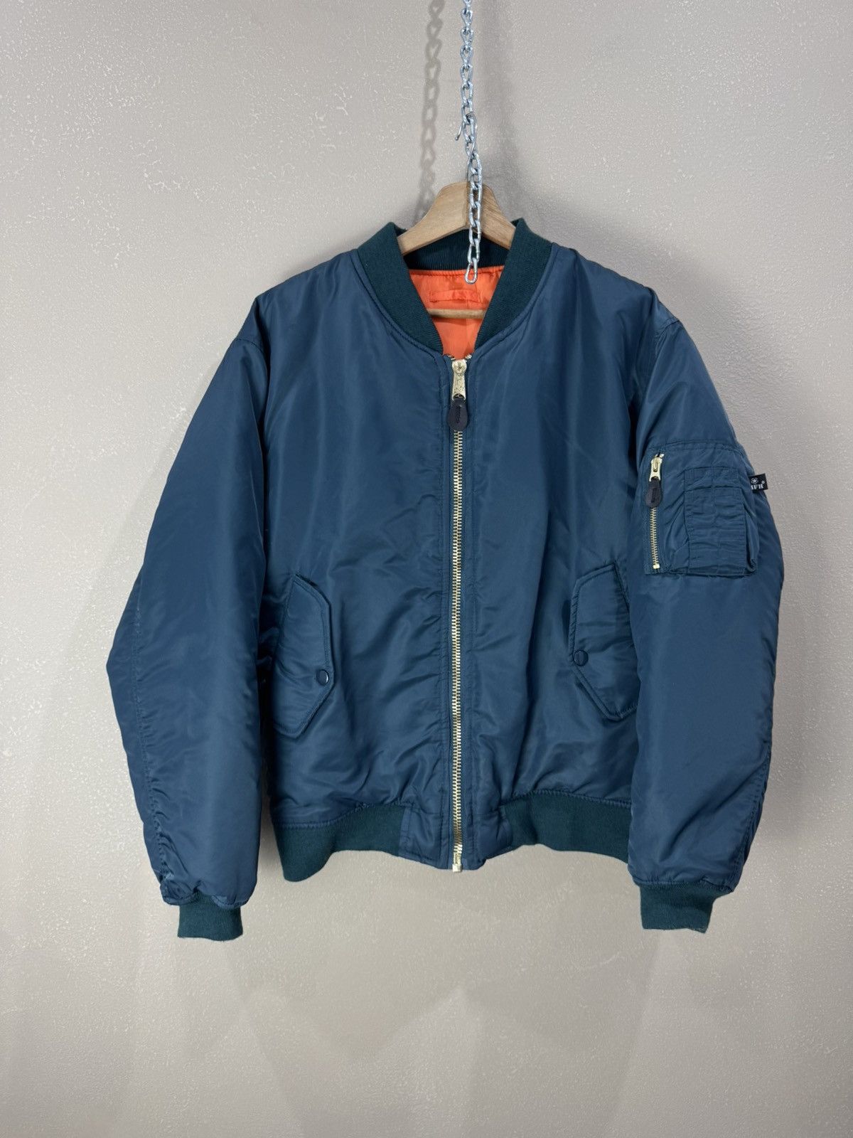 Alpha Industries Vintage MA1 Flyer’s Bomber Jacket Alpha US Army Style Size US M / EU 48-50 / 2 - 1 Thumbnail
