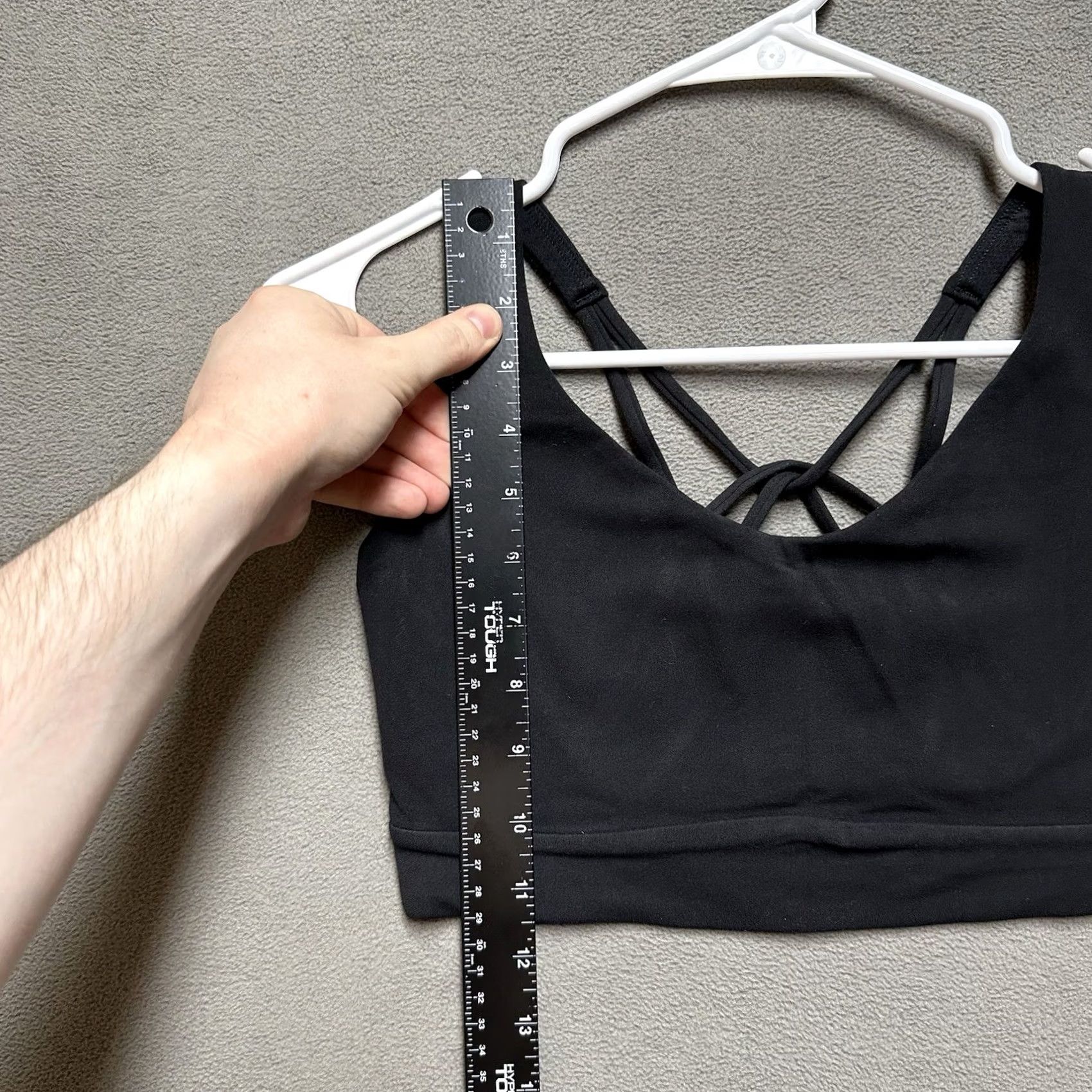 Athleta ATHLETA Solace Sports Bra Womens Size S Black Strappy 531254 EUC Size ONE SIZE - 4 Thumbnail