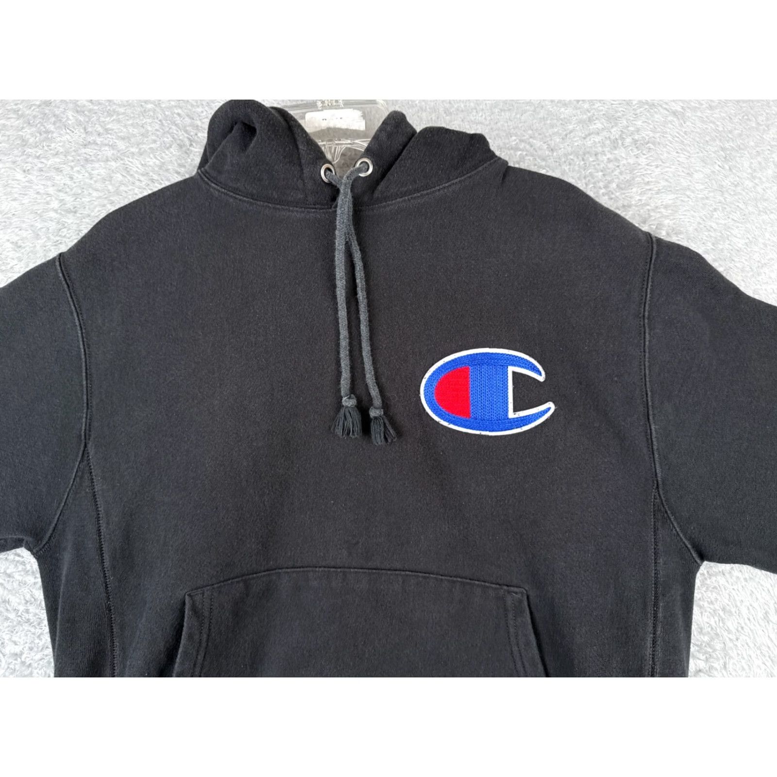 Champion Champion Hoodie Adult Medium Black Pullover Sweatshirt Logo Reversible Weave Size US M / EU 48-50 / 2 - 4 Thumbnail