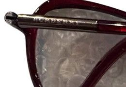 Burberry Burberry Butterfly Oversized Burgundy Sunglasses with Case Size ONE SIZE - 4 Thumbnail