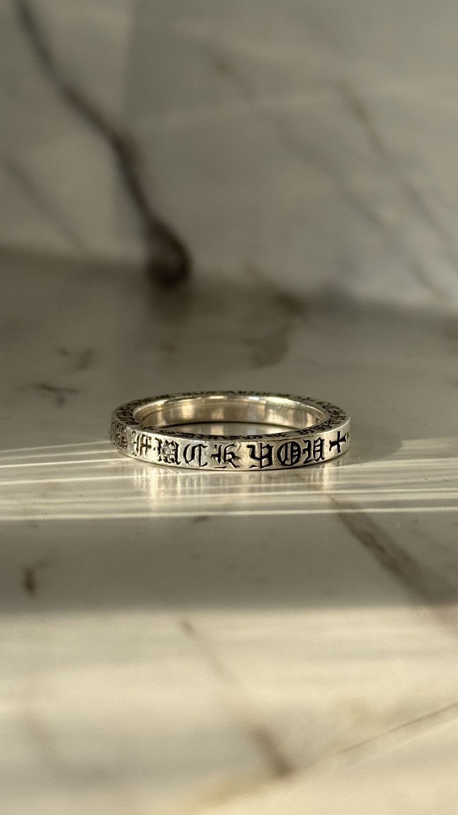 Chrome Hearts Chrome Hearts Diamond F*ck you spacer 3mm Size ONE SIZE - 1 Thumbnail