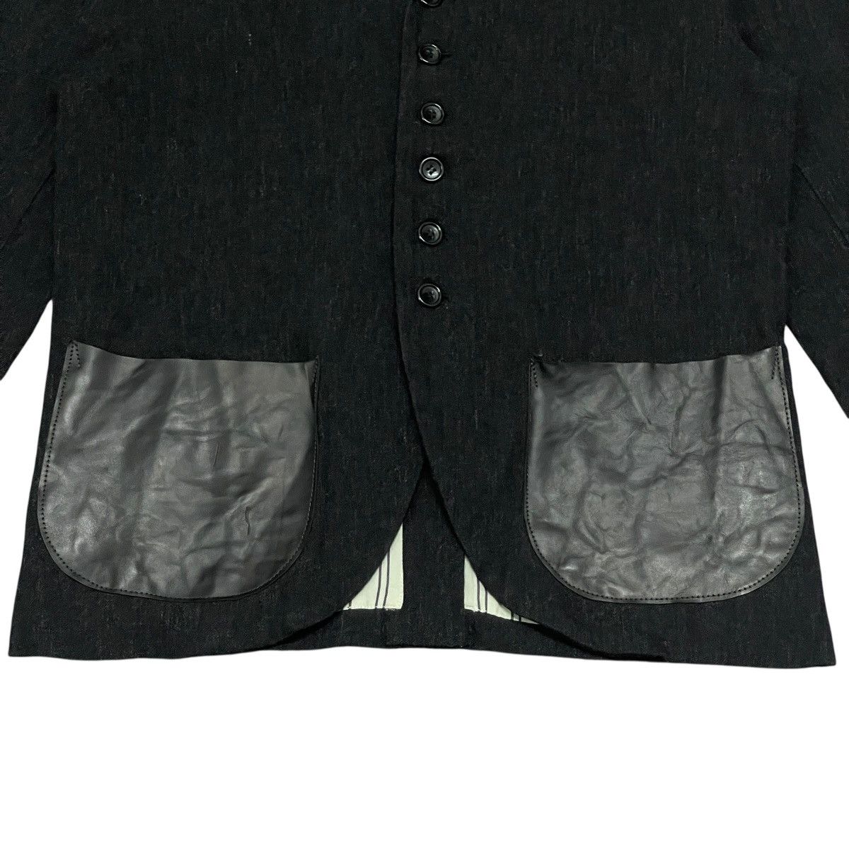 The Superior Labor Vintage The Superior Labor AW2008 Wool Leather Pocket Jacket Size US S / EU 44-46 / 1 - 8 Thumbnail