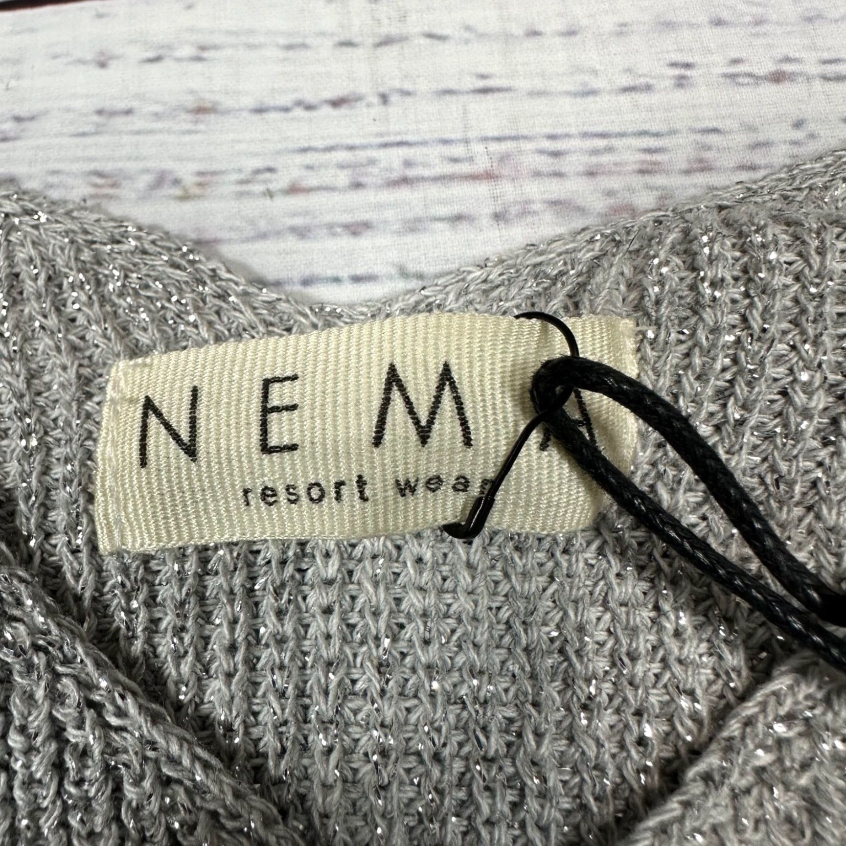Vintage Nema Womens Tank Top Cropped Knit Size 10 Silver Shirt Adult Womens Size L / US 10 / IT 46 - 4 Thumbnail