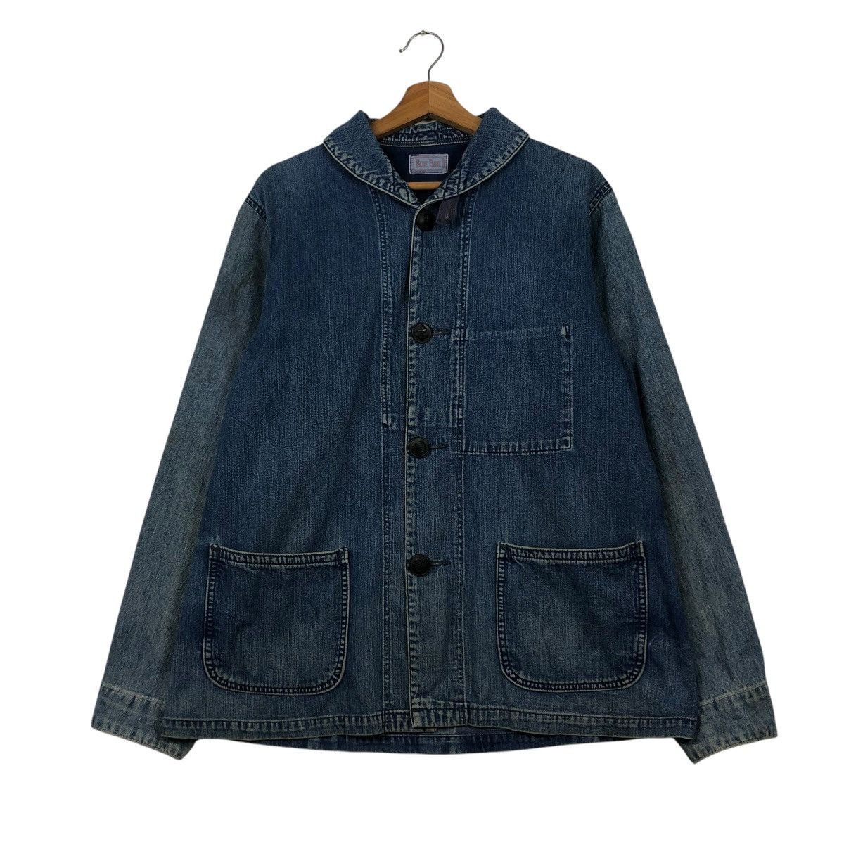 Blue Blue Japan 🔥VINTAGE DENIM JACKET DENIM PATCHWORK BLUE BLUE JAPAN Size US M / EU 48-50 / 2 - 1 Thumbnail