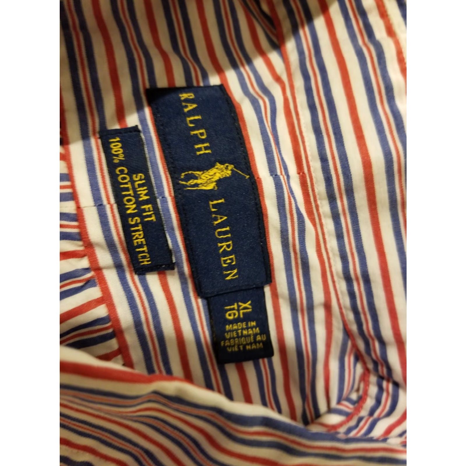 Polo Ralph Lauren Polo Ralph Lauren Dress Shirt XL Slim Red Cotton Button Mens Shirt Size 46R - 3 Thumbnail