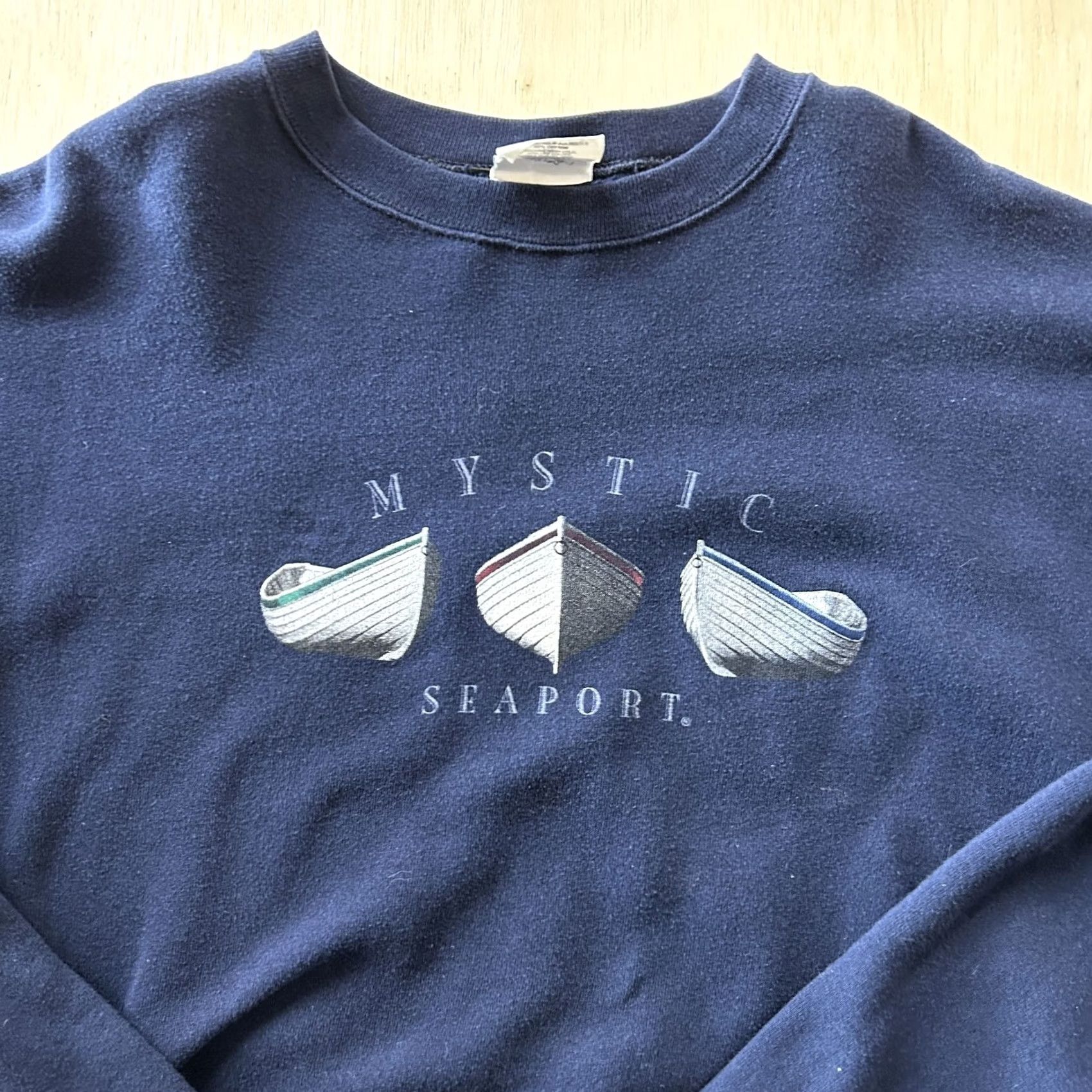 Vintage Vintage Sutton's Mystic Seaport Sweatshirt Mens XL Blue Fleece Nautical Crewneck Size US XL / EU 56 / 4 - 2 Thumbnail