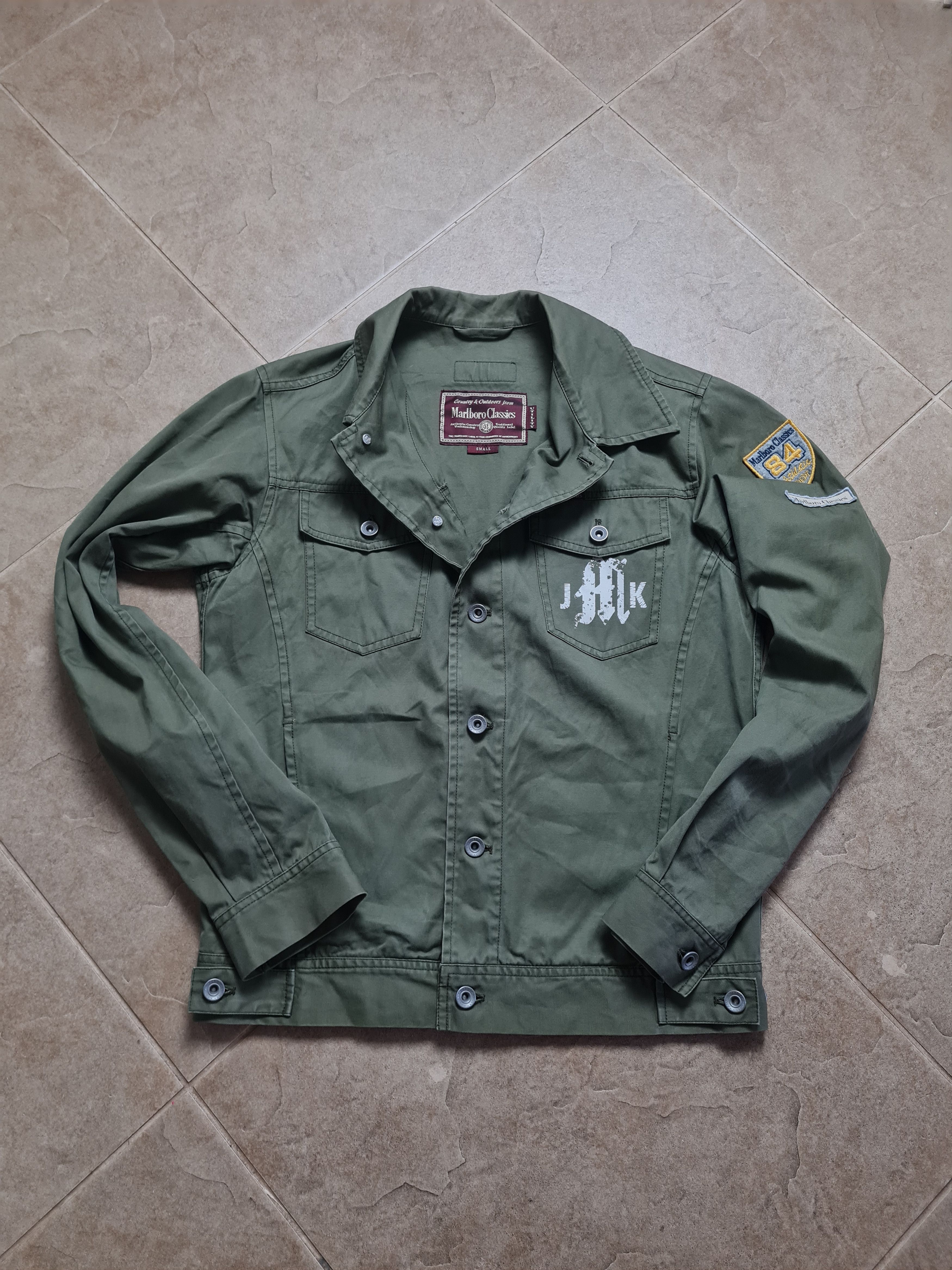 Marlboro Vintage rare military jacket Denim 90s Marlboro ARMY USA Size US S / EU 44-46 / 1 - 7 Thumbnail