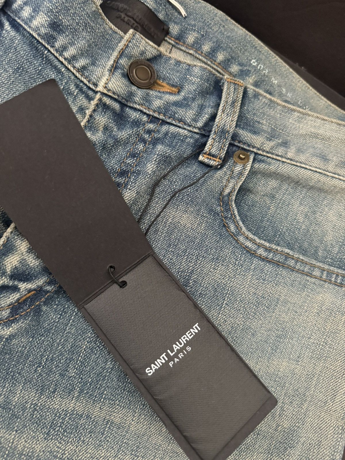 Saint Laurent Paris Saint Laurent Paris Crash Destroyed Jeans 30 Hedi Slimane Size US 30 / EU 46 - 9 Thumbnail