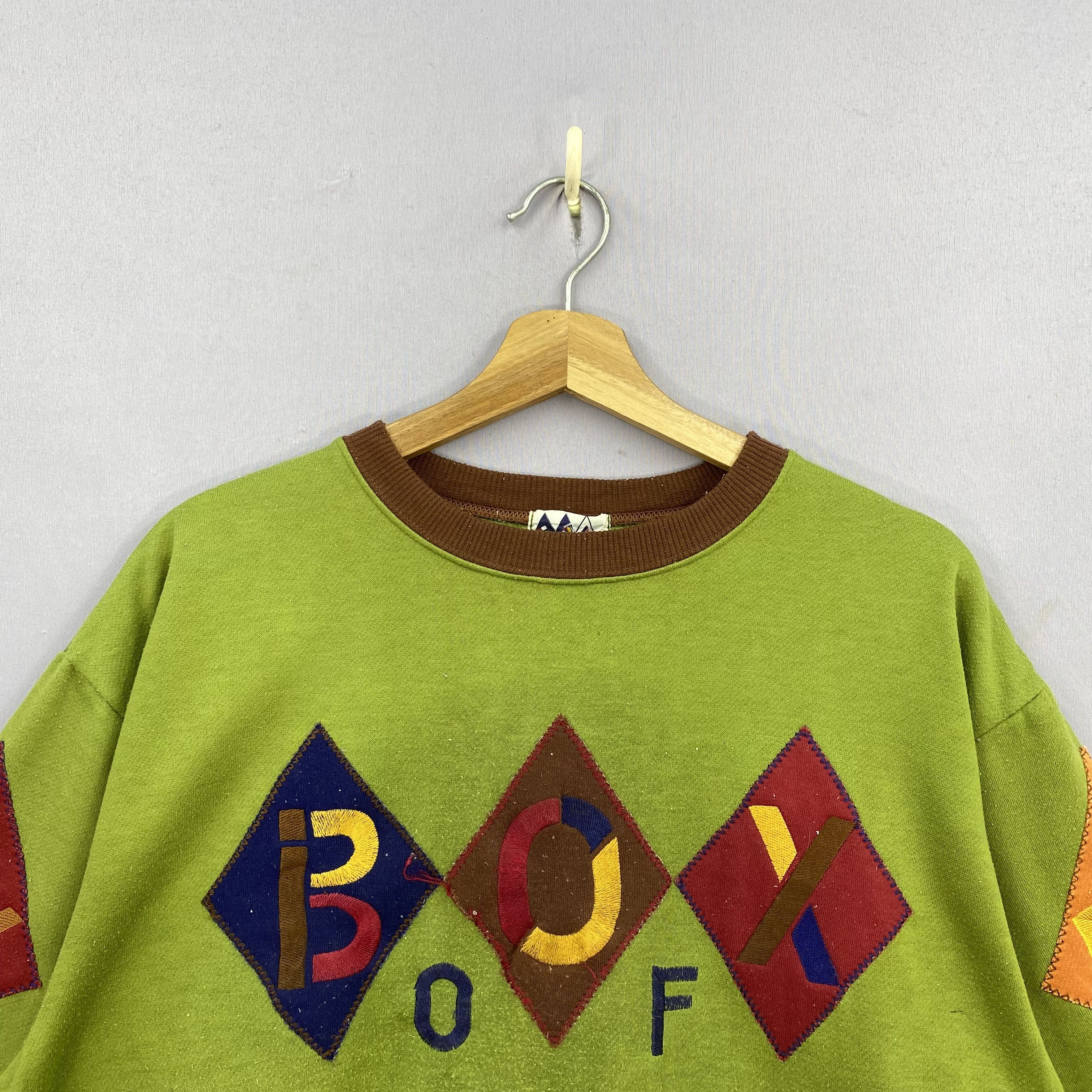 Vintage Vintage 90s Box of Pop Patches Sweatshirt Novelty Sweater Size US L / EU 52-54 / 3 - 4 Thumbnail