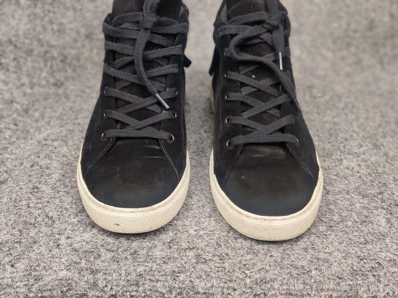 Iro IRO Design suede leather black Lace hi top sneakers Size US 7 / EU 40 - 8 Thumbnail
