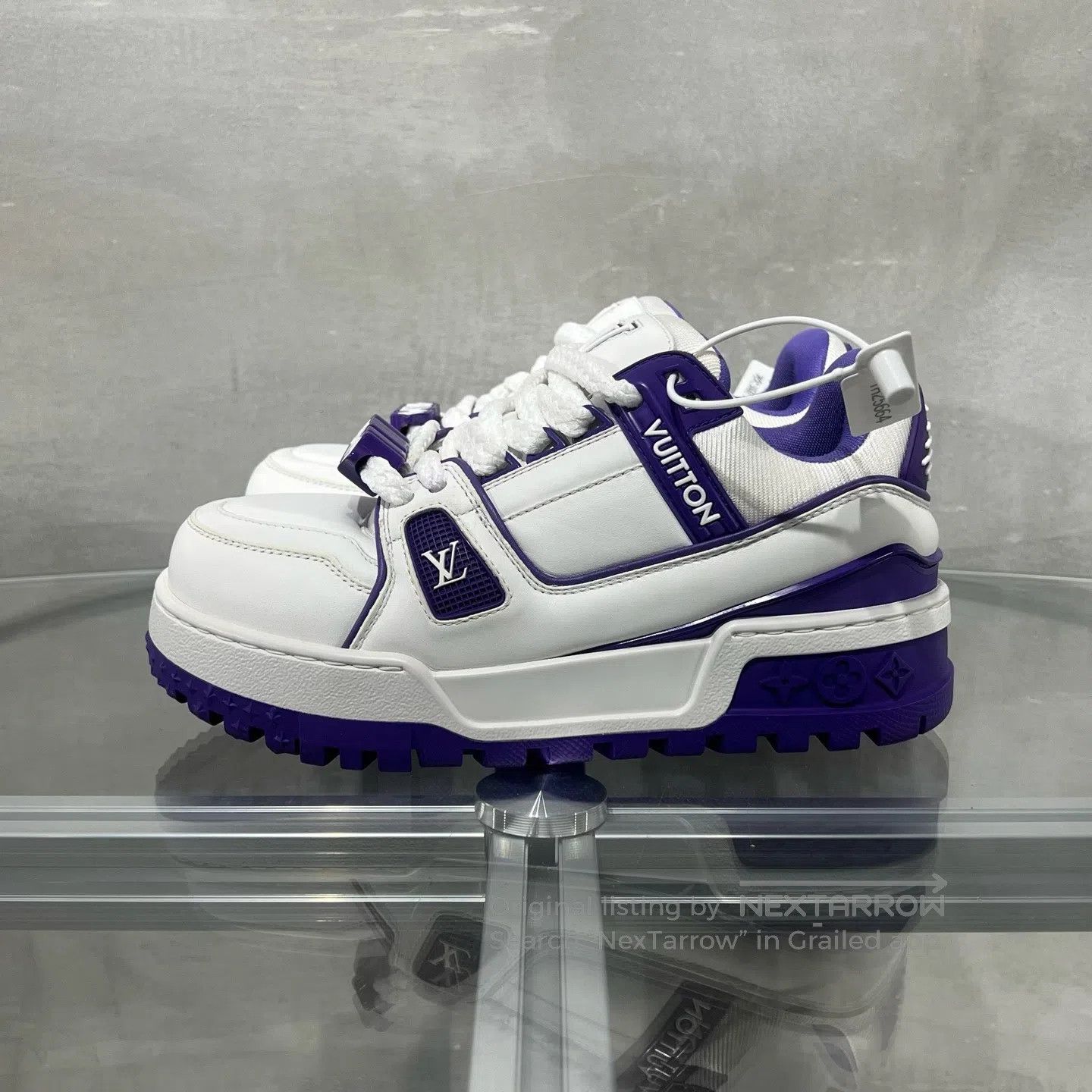 Louis Vuitton Louis Vuitton White Purple Lipstick – Brand shoes Size US 5.5 / IT 35.5 - 3 Thumbnail