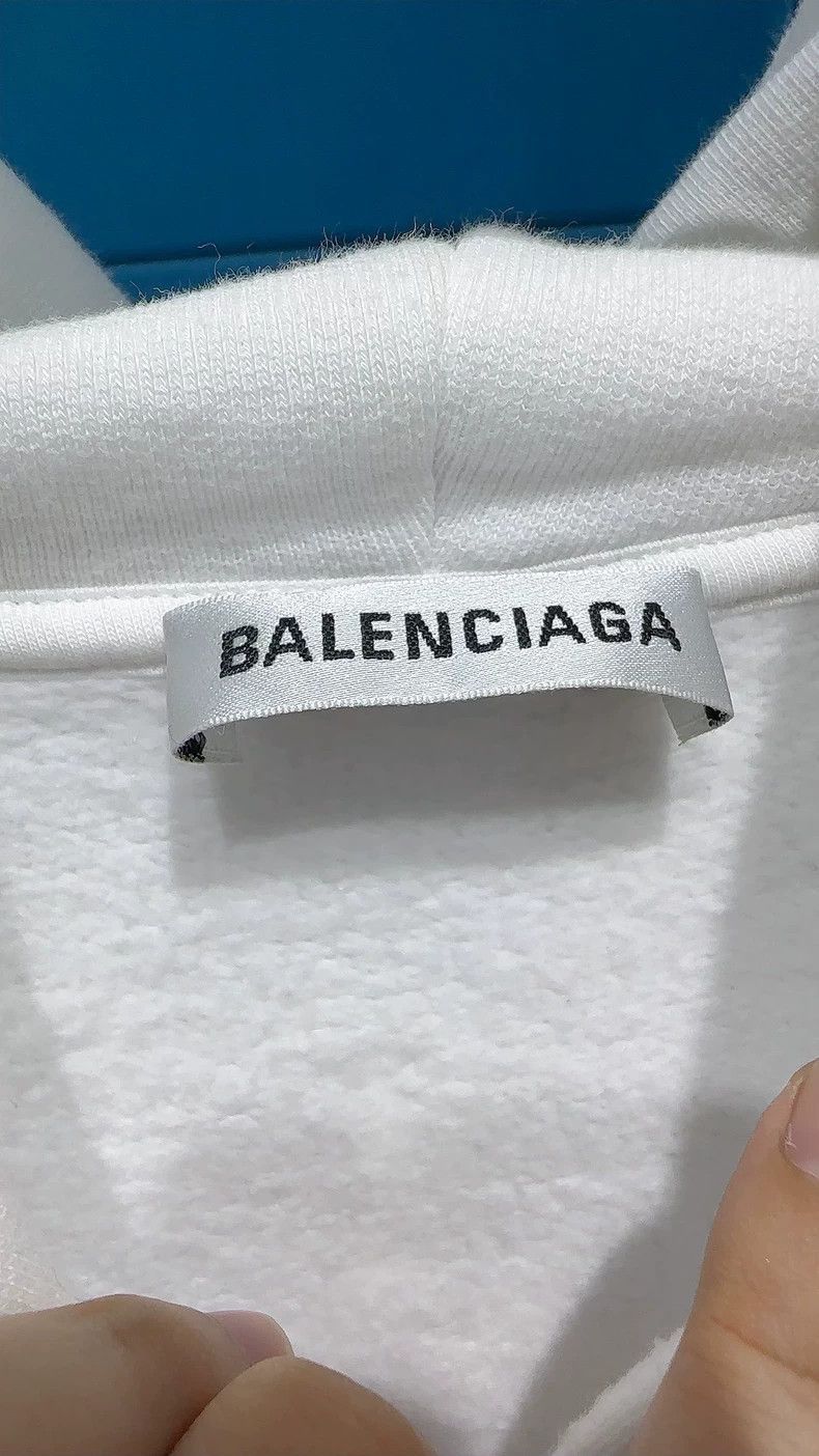 Balenciaga Balenciaga White Fleece Hoodie Size US L / EU 52-54 / 3 - 5 Thumbnail