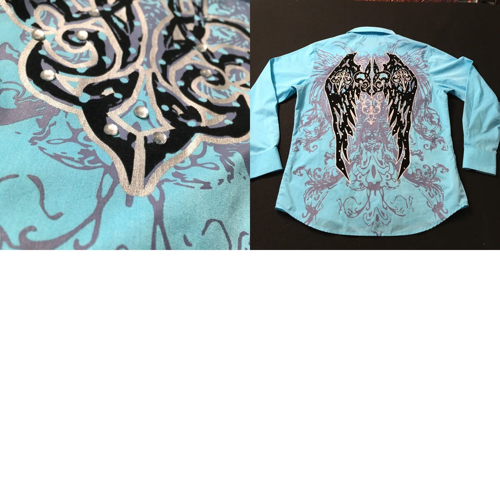 Doublet Mestizos Western Rodeo Shirt Long Sleeve medium double sided stones Mens Size US M / EU 48-50 / 2 - 8 Thumbnail