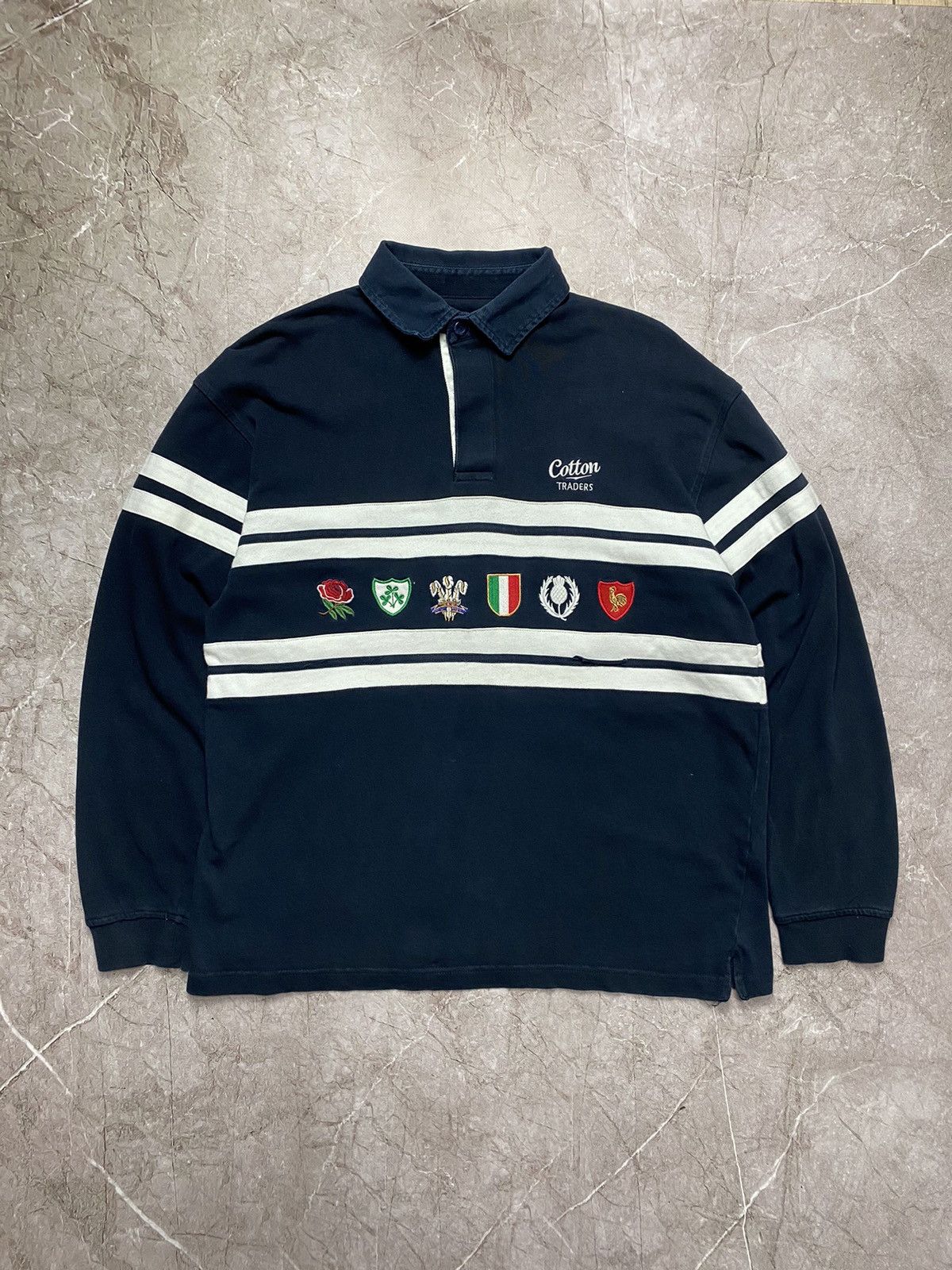 Polo Ralph Lauren Cotton traders rugby long sleeve six nation Y2K Size US L / EU 52-54 / 3 - 1 Thumbnail