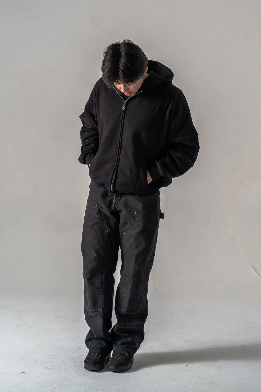 Japanese Brand VITRIOLIC Black Oversized Zip-Up Hoodie Size US M / EU 48-50 / 2 - 2 Thumbnail
