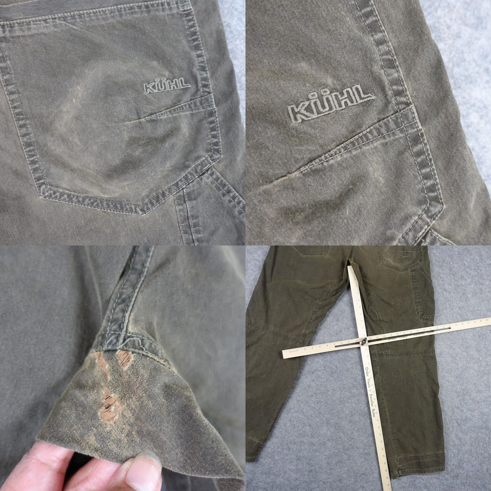 Vintage Kuhl Revolvr Pants Mens 34x32 Canvas Workwear Carpenter 5-Pocket Brown Regular Size US 34 / EU 50 - 9 Thumbnail