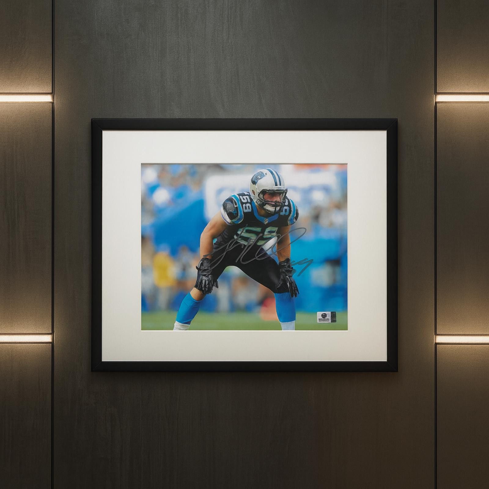 Other Luke Kuechly Autographed 8x10 Photo coa W/Frame Size ONE SIZE - 1 Thumbnail