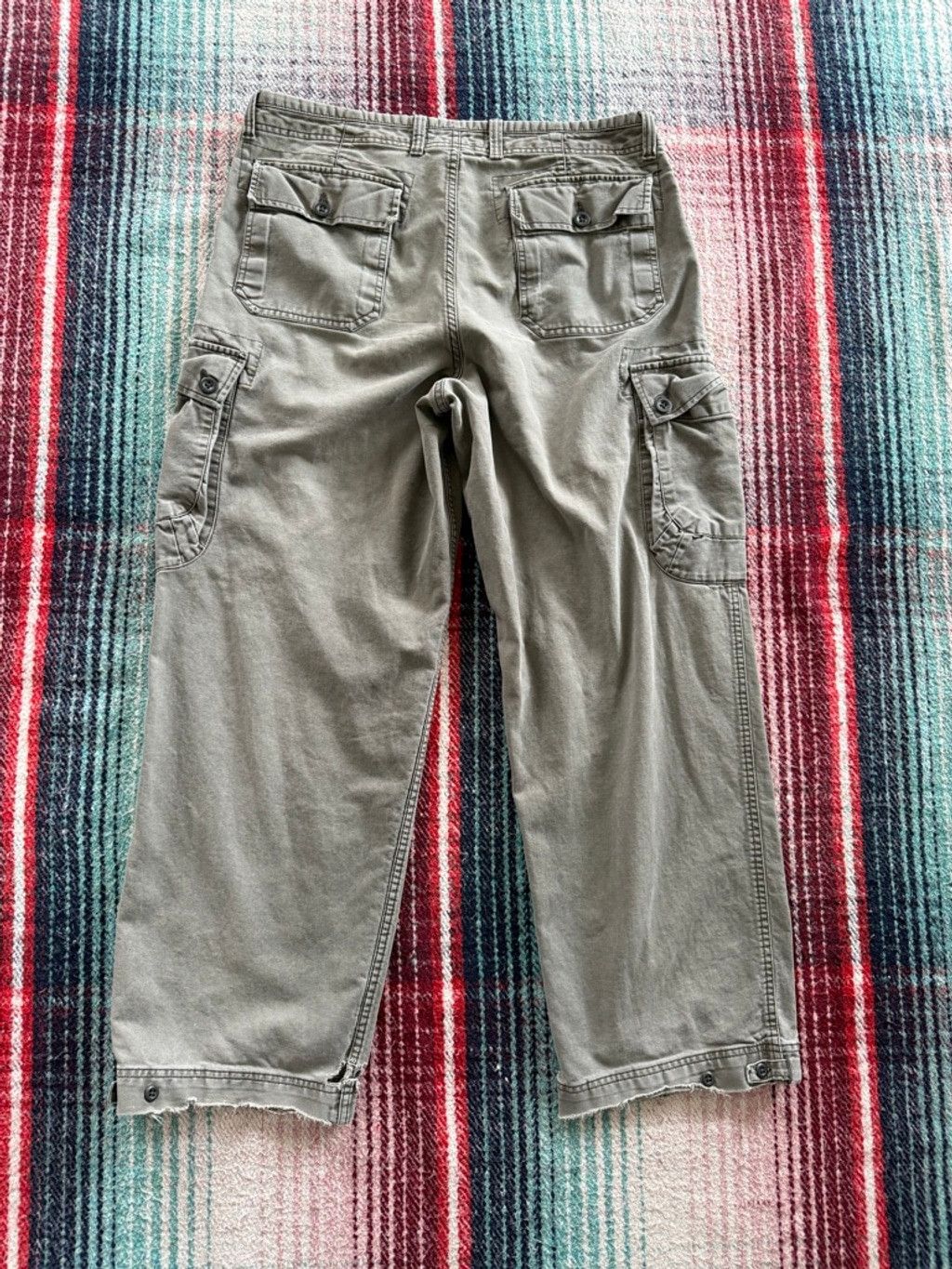 Gap Distressed GAP Olive Green Cargo Pants 36x30 Size US 36 / EU 52 - 4 Thumbnail