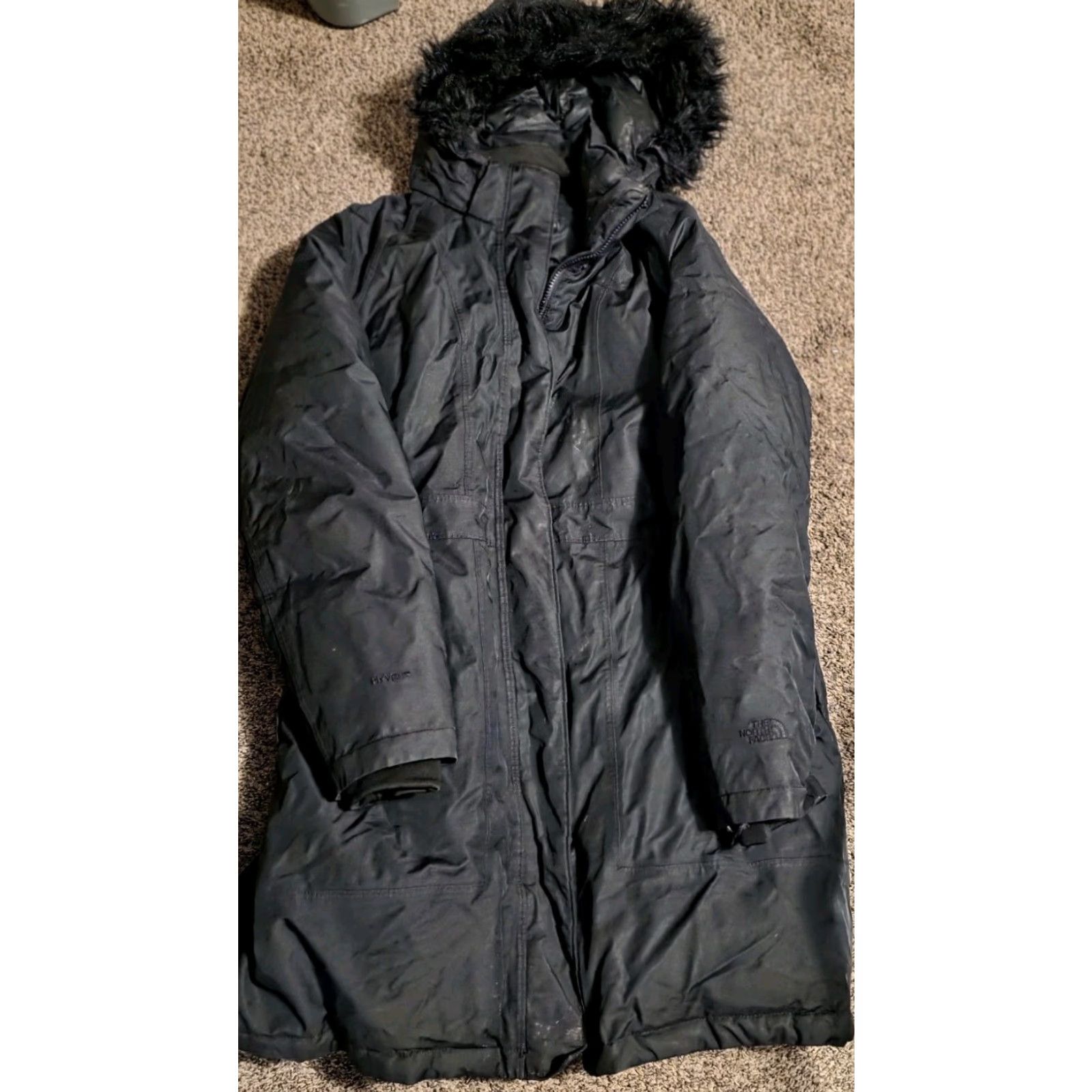 The North Face VINTAGE The North Face Arctic Parka Coat Women XL Black Winter Down Thigh Length Parka Women XL Black Size XL / US 12-14 / IT 48-50 - 2 Thumbnail