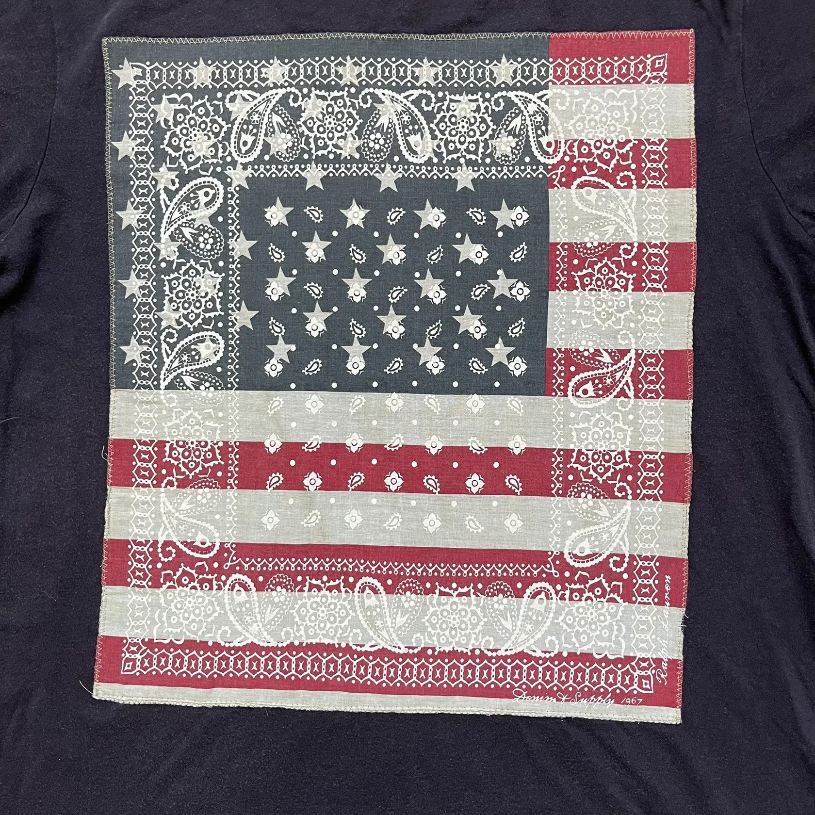 Denim & Supply Ralph Lauren Ralph Lauren 2000's USA Bandana Flag Tee Size US M / EU 48-50 / 2 - 2 Thumbnail