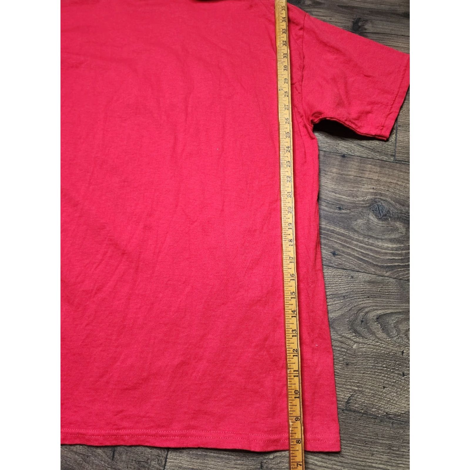 Vintage VINTAGE Old Varsity T-Shirt Mens L United States Of America Embroidered Red Cotton Short Sleeve Crew Neck 90s Flag Size US L / EU 52-54 / 3 - 4 Thumbnail