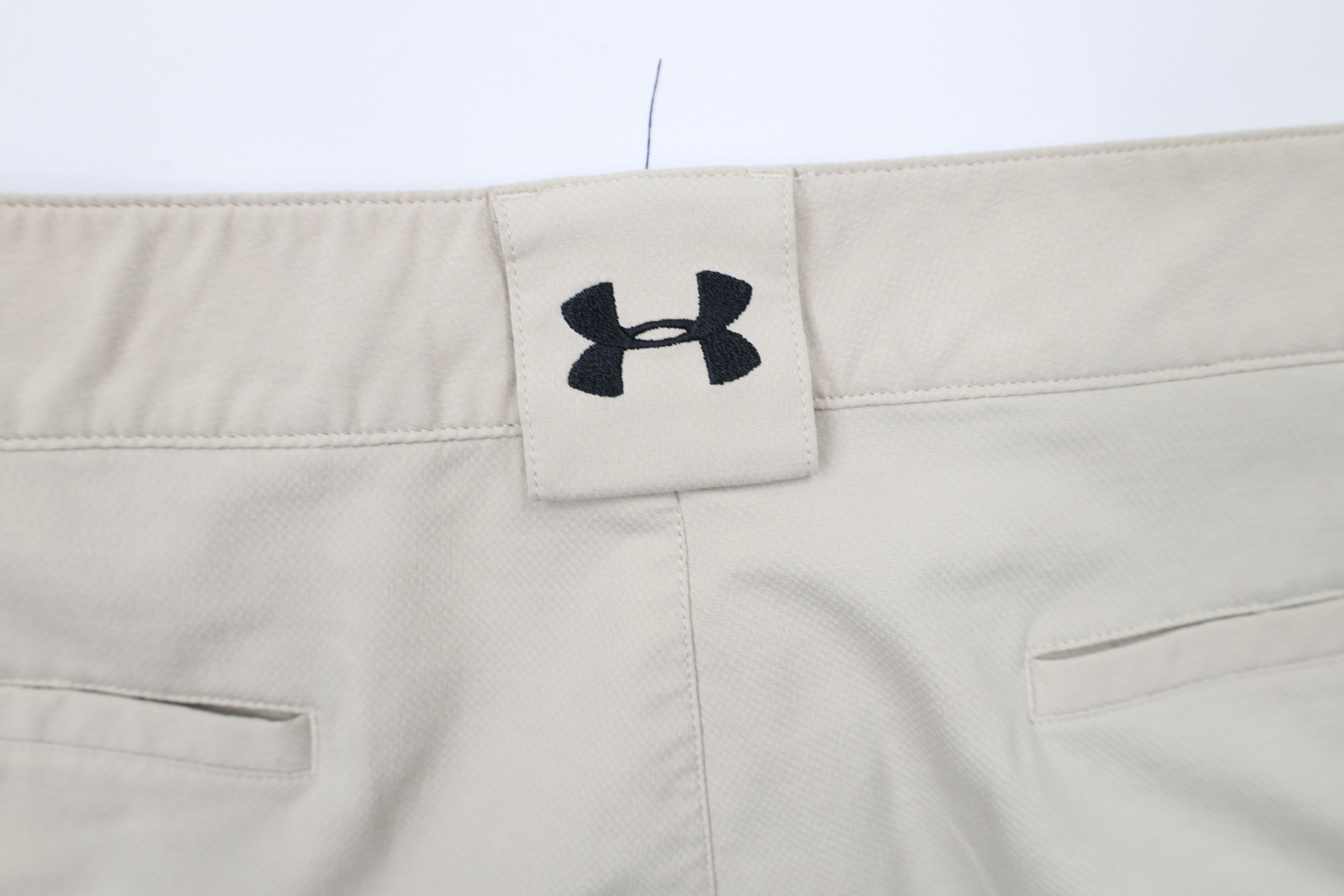 Under Armour × Vintage Under Armour Flat Front Knit Wide Leg Golf Pants Beige Size US 44 / EU 60 - 15 Thumbnail