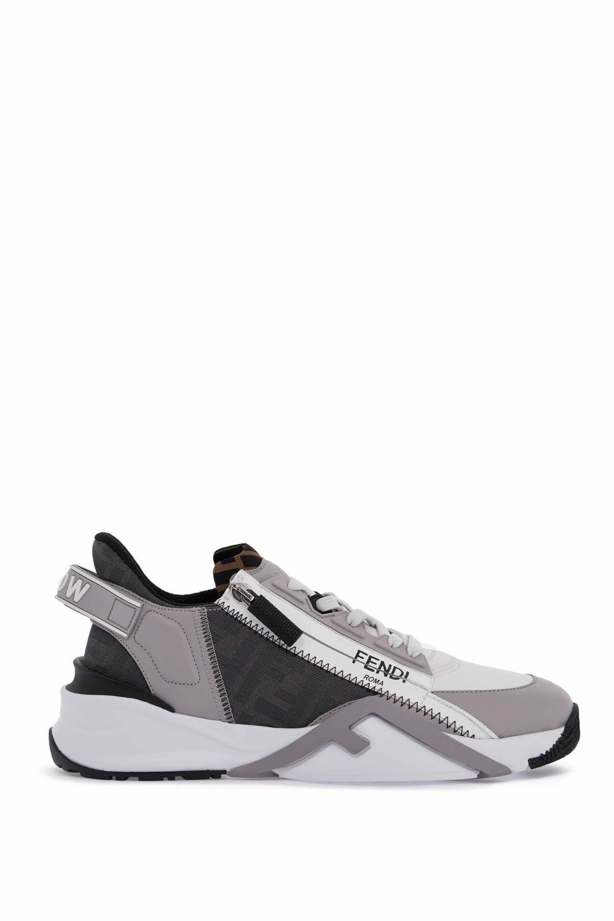 Fendi o1B3y1r0426 Flow Low-Top Sneakers in Grey Size US 11 / IT 41 - 1 Thumbnail