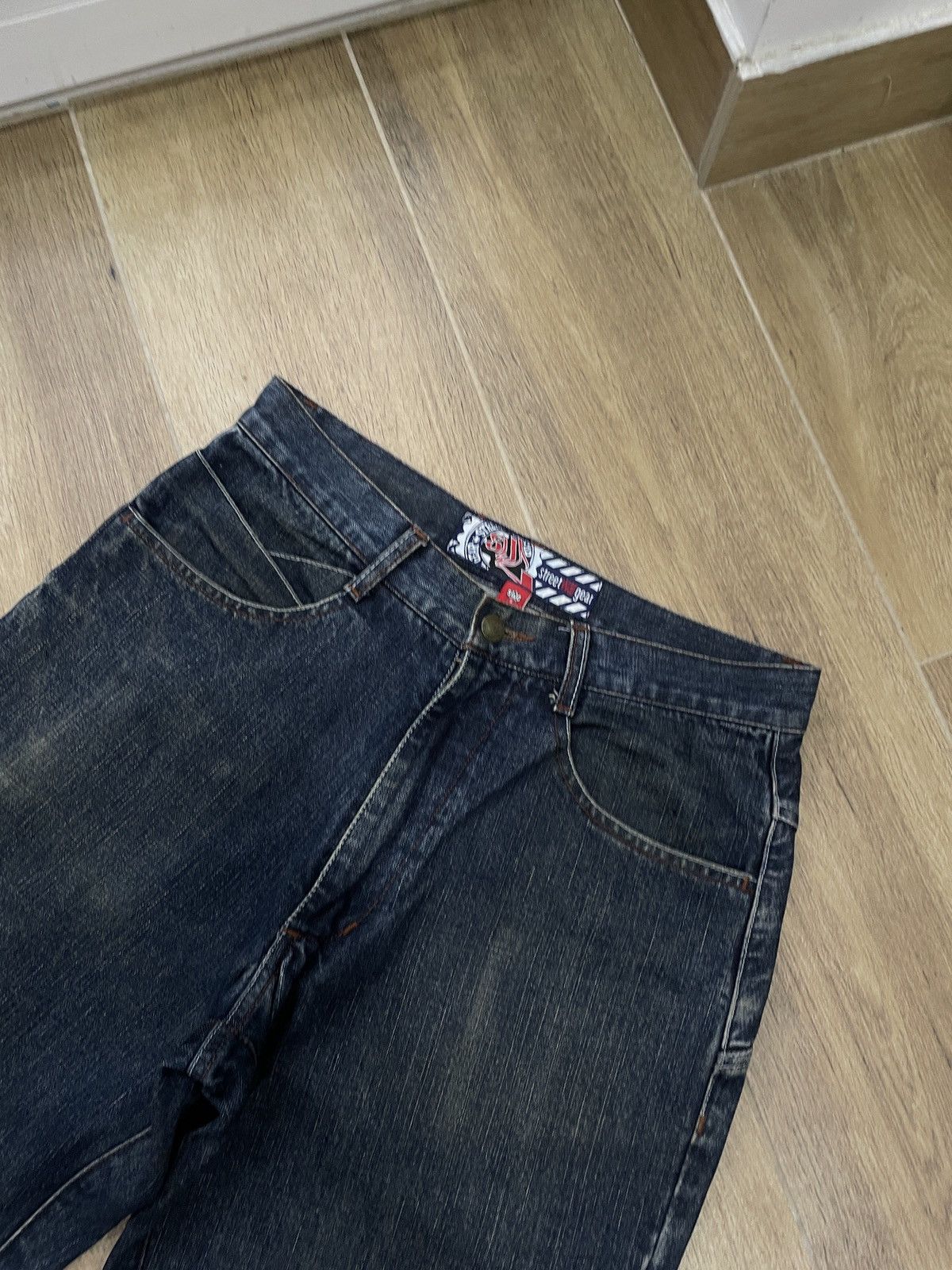 Vintage Vintage Baggy Jeans Flared Avant Garde Y2K Rap Washed Japan Size US 32 / EU 48 - 5 Thumbnail