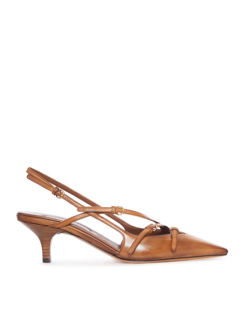 Miu Miu LEATHER SLINGBACK WITH BUCKLES Size US 7 / IT 37 - 1 Thumbnail