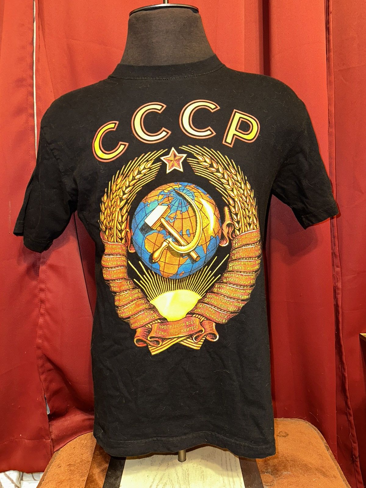 Vintage Vintage Soviet Union Tshirt 90’s Anthem Russia Grail Size US XL / EU 56 / 4 - 1 Thumbnail