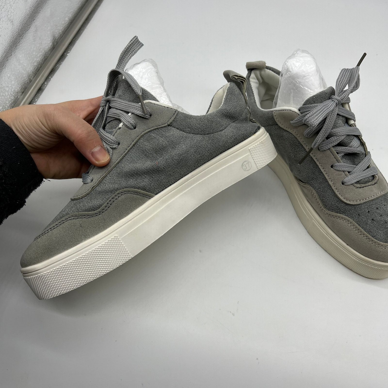 Other Womens Shoes Casual Lace Up Flat Closed Toe Gray Sneake Size US 6.5 / IT 36.5 - 7 Thumbnail