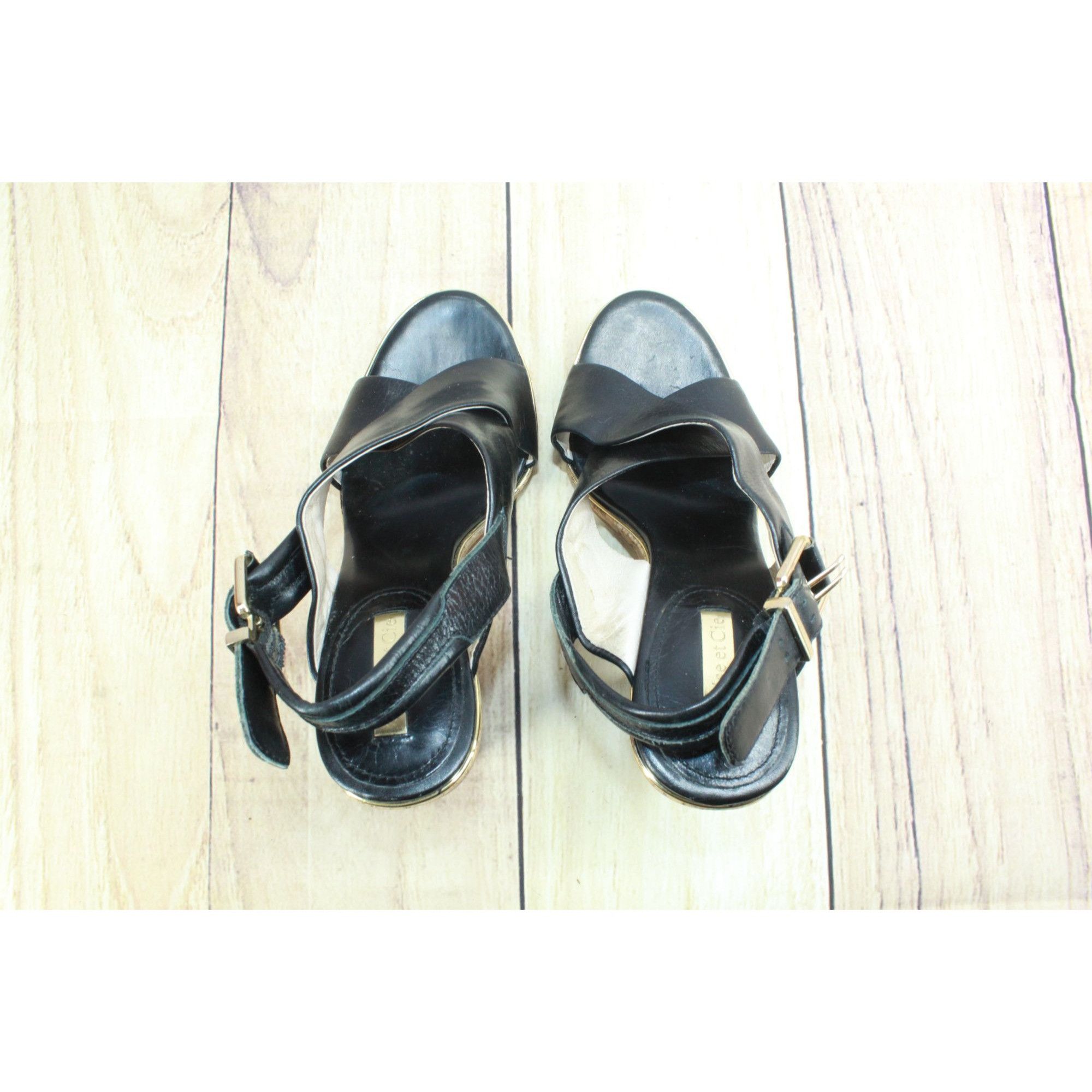 Other Louise et Cie Black Leather Open Toe Sandals US 6 Size US 6 / IT 36 - 6 Thumbnail