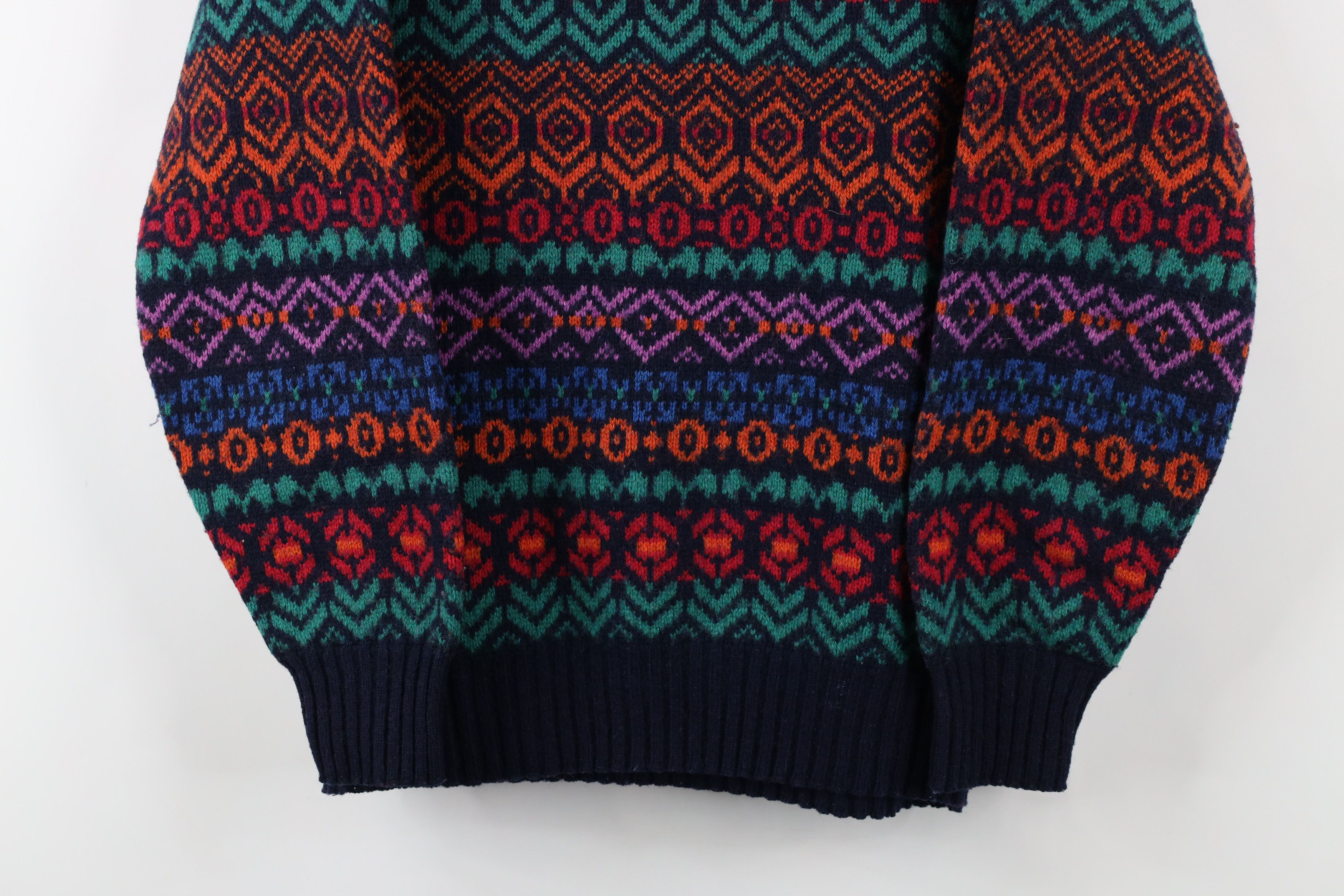 Vintage Vintage 90s Streetwear Fair Isle Wool Blend Knit Sweater Size US M / EU 48-50 / 2 - 3 Thumbnail