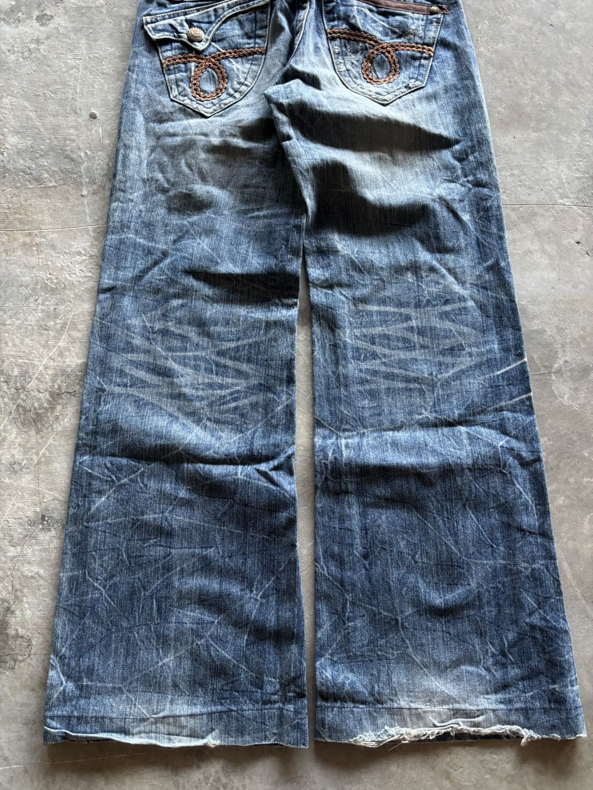 Hysteric Glamour RED PEPPER flare low rise japanese denim faded whiskered Size US 28 / EU 44 - 20 Thumbnail