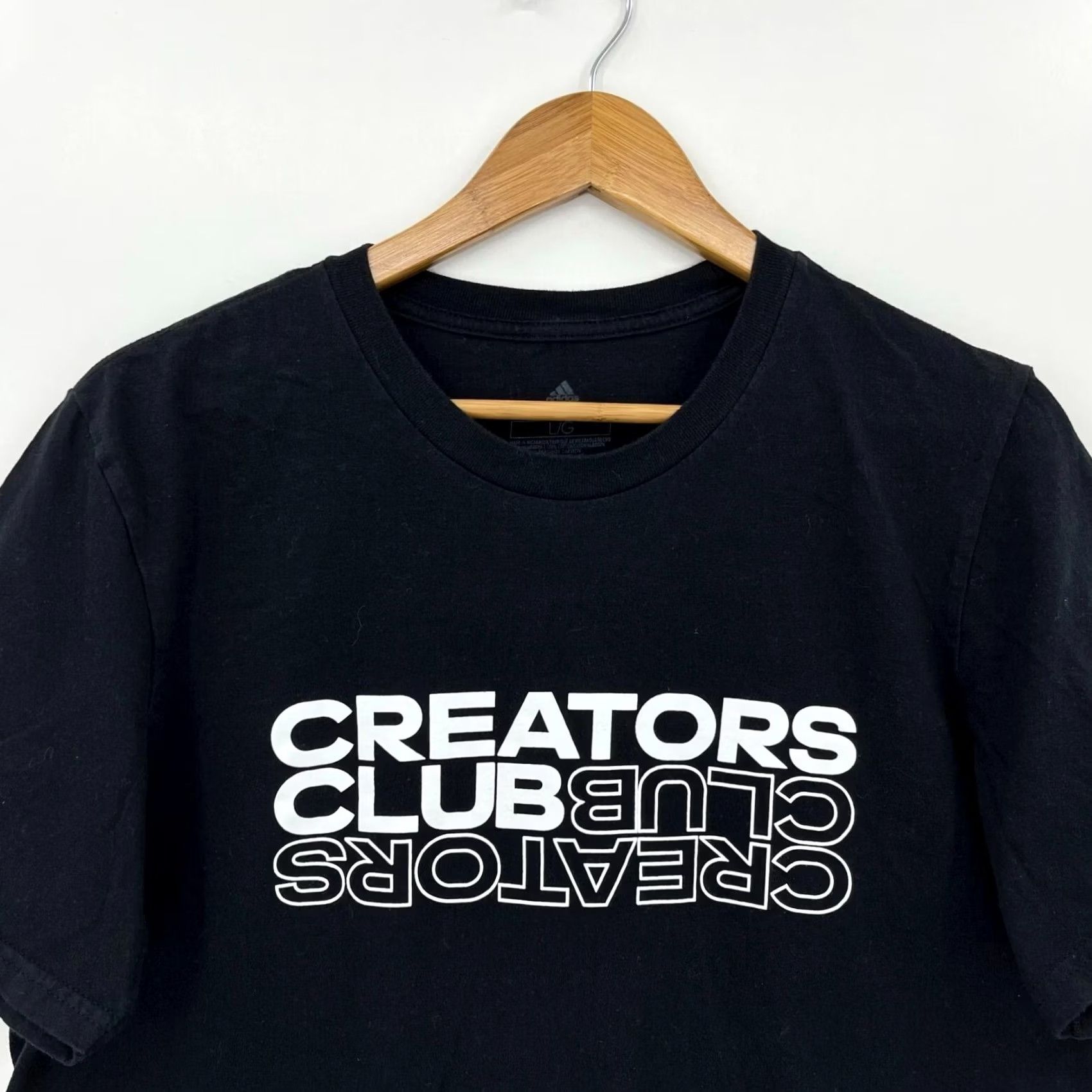 Adidas Adidas T-Shirt Men's L Black Short Sleeve Crew Neck Logo Size US L / EU 52-54 / 3 - 2 Thumbnail